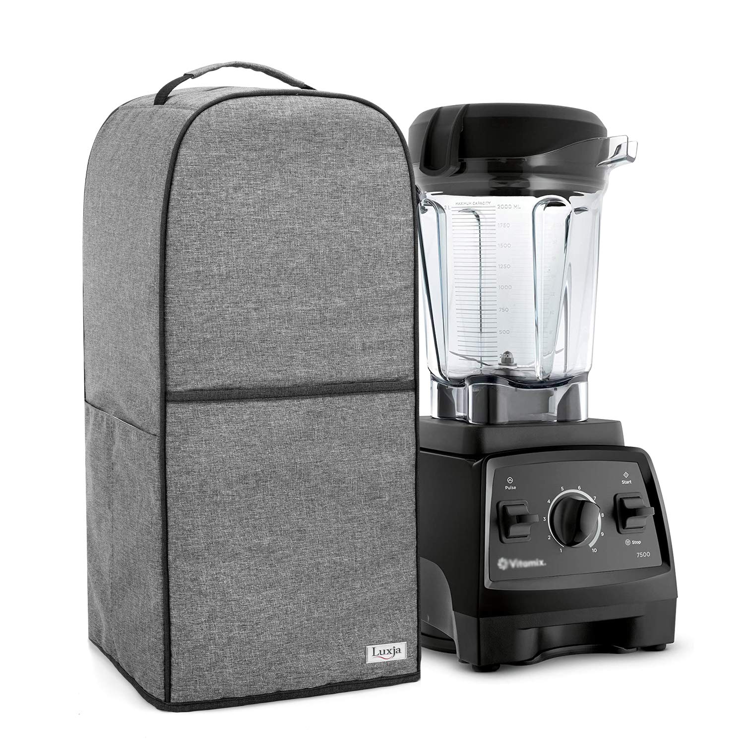 Luxja Blender Cover for Vitamix 64 oz Low-Profile Container - Durable Gray Blender Lid Protector | Perfect for Kitchen, Smoothie Making & Food Prep