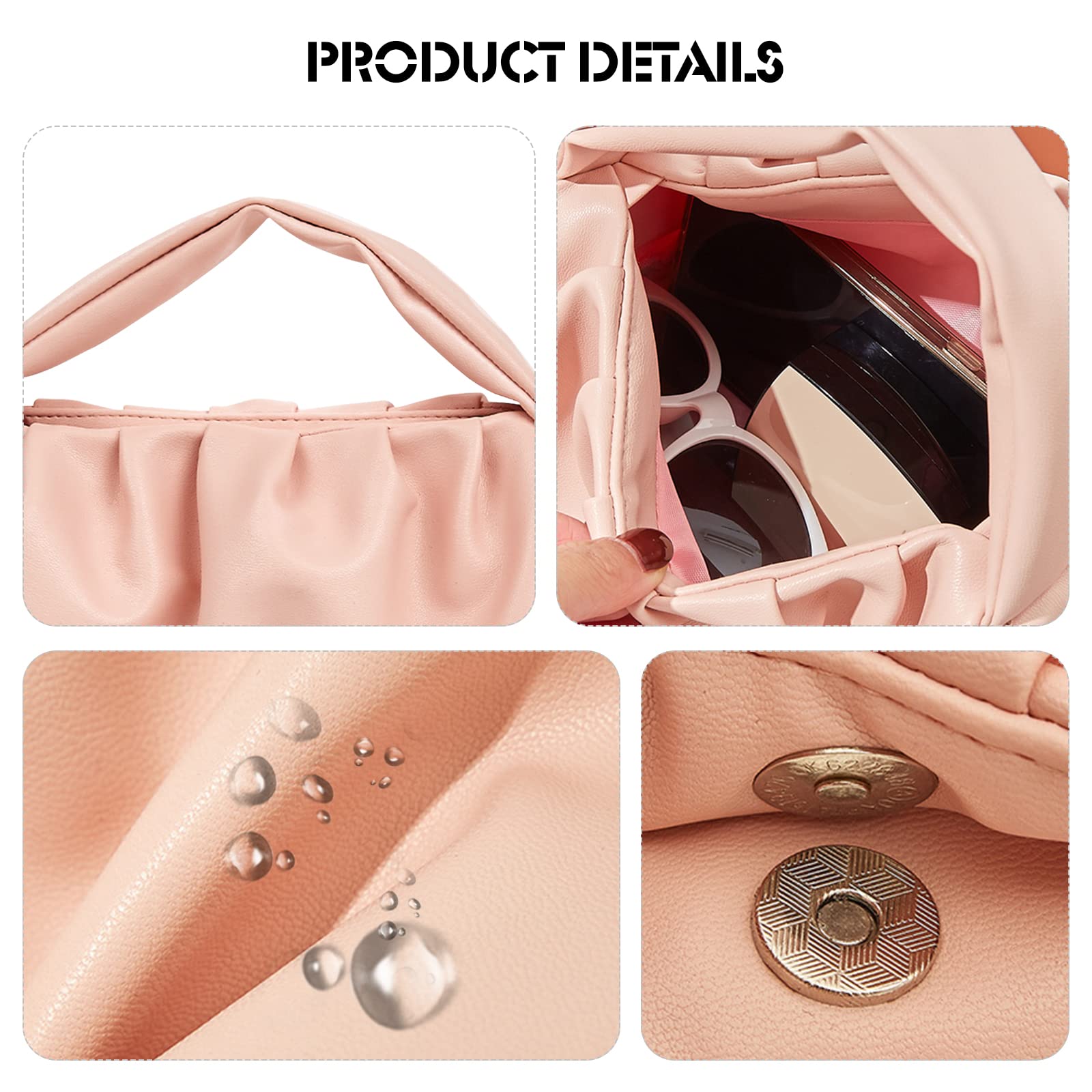 Ergocar Women's Soft Lightweight Clutch Purse - Fashionable & Elegant Shoulder Handbag for Work, Party & Travel | Cloud Design Small Crossbody Bag