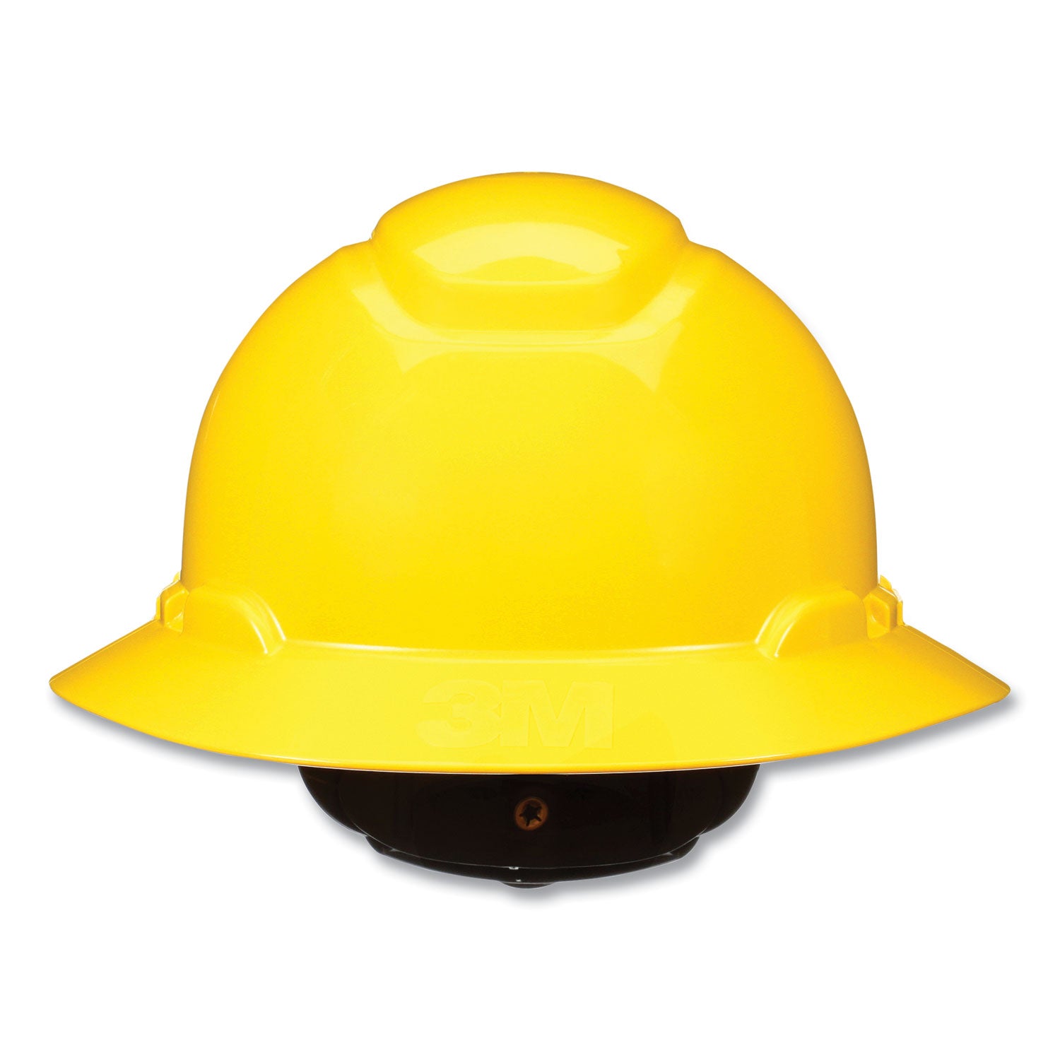 3M™ SecureFit Full Brim Hard Hat with UVicator, 4-Point Ratchet Suspension - ANSI/ISEA Certified, Yellow - Ideal for Construction, Industrial & Outdoor Work Safety
