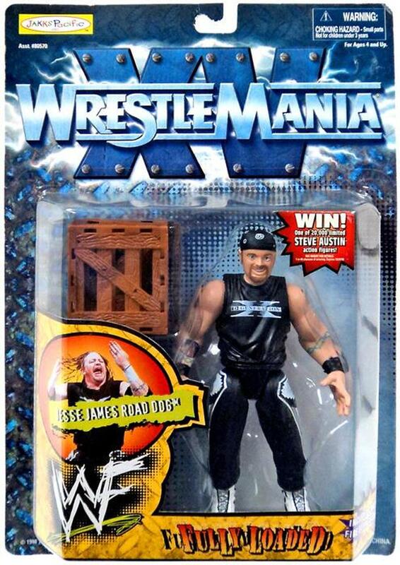 1999 WWF Jakks Pacific Fully Loaded Series 1 Jesse James Road Dog Wrestling Action Figure - Collectible Toy for WWE Fans & Wrestling Memorabilia Collectors - Perfect for Display, Play, and Nostalgic Gift Giving