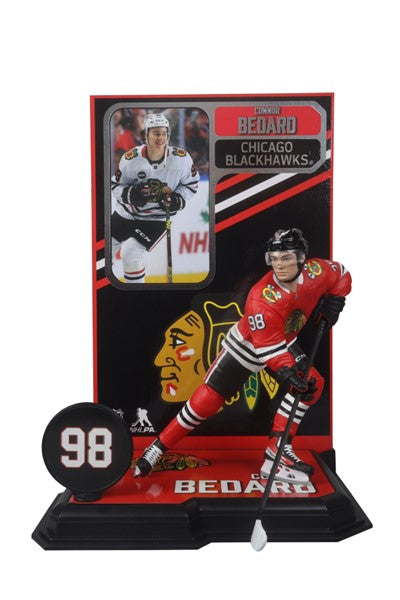 Connor Bedard Chicago Blackhawks NHL 7-Inch Posed Action Figure - McFarlane SportsPicks Collectible for Hockey Fans & Memorabilia Display