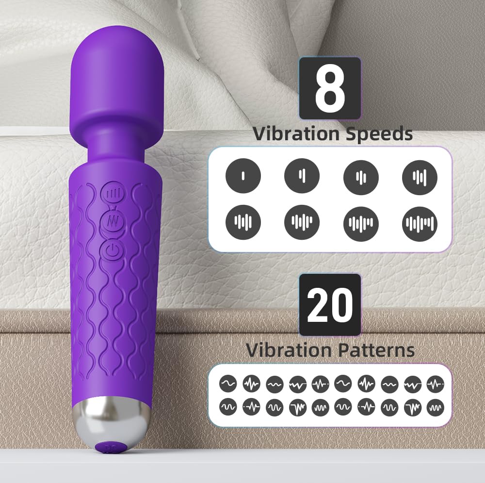 Rechargeable Powerful Clitoral Vibrator for Women - G-Spot & Clit Stimulator, Silent Waterproof Adult Sex Toy with AV Wand, Labia Massager for Intense Orgasms - Perfect Couples Gift & Solo Play