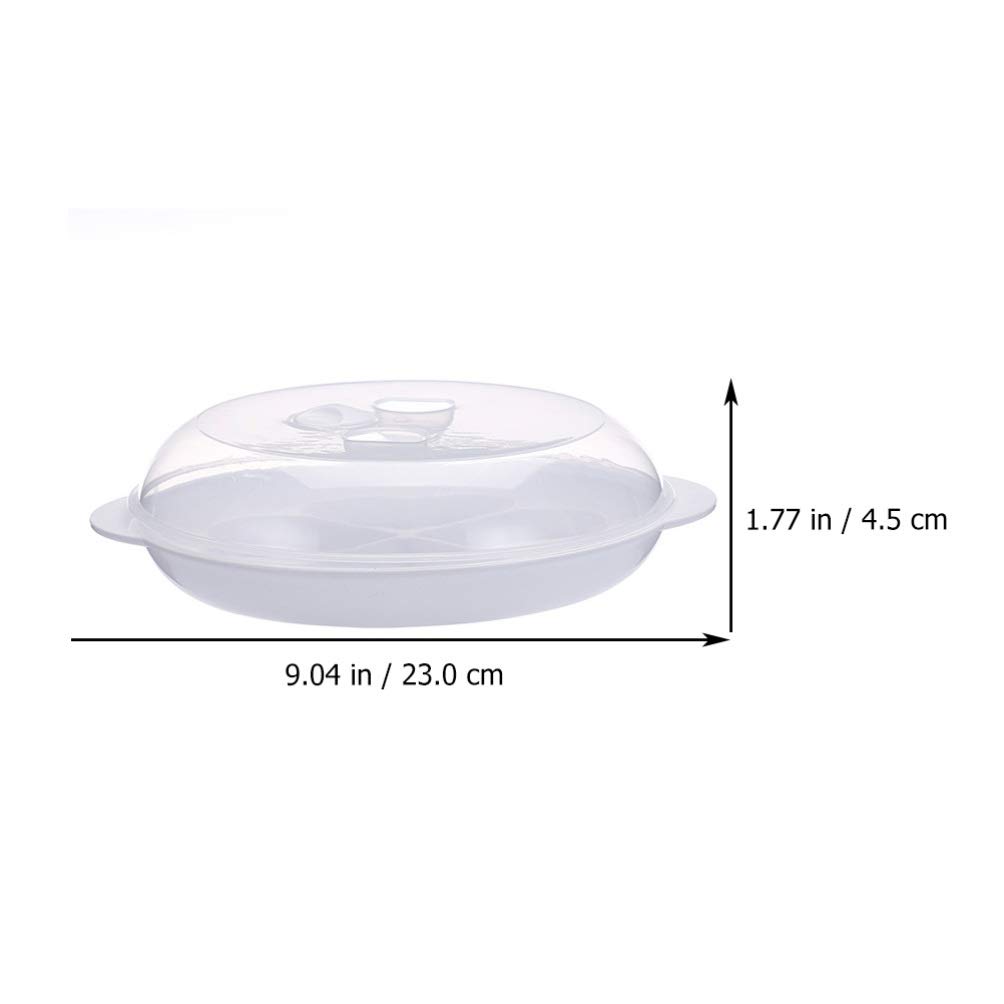 SOLUSTRE 4-Cavity Microwave Egg Poacher - Heart-Shaped Egg Cooker & Steamer for Perfect Poached Eggs - Quick & Easy Breakfast Maker for Kitchen & Home - Ideal for Healthy Meals, Meal Prep & Family Cooking