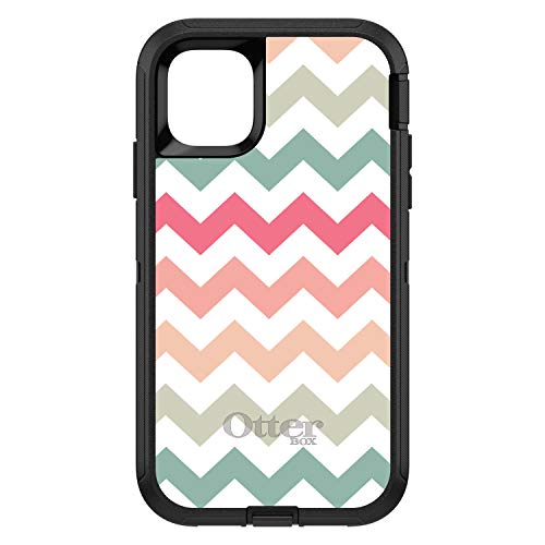 Pastel Chevron Wave Stripes On Black Case