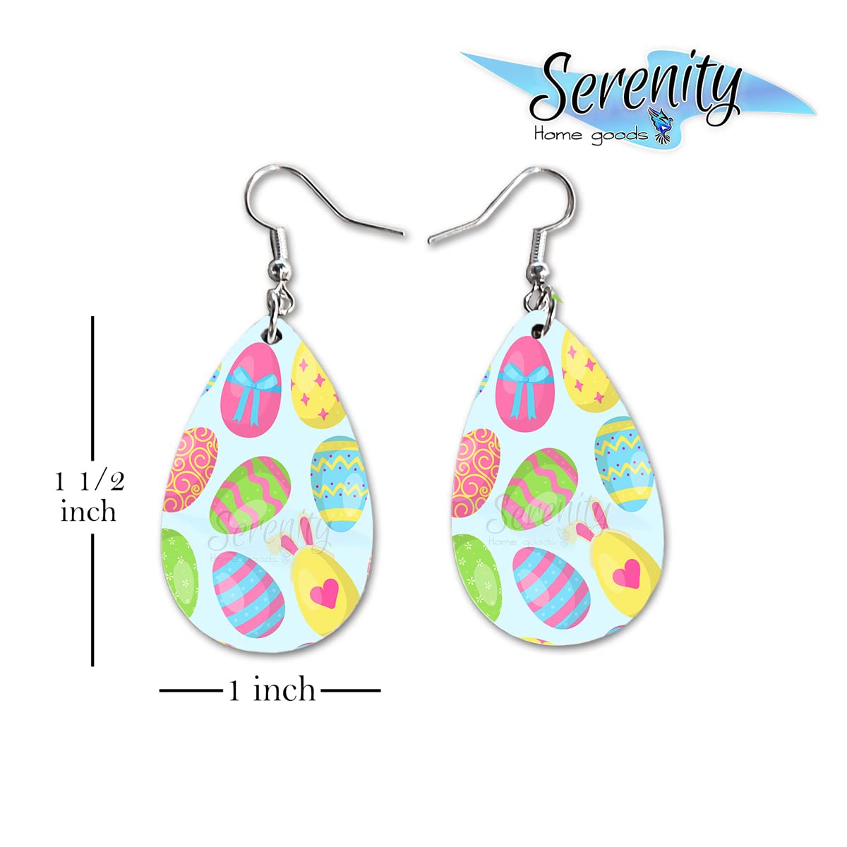 Easter Bunny Egg Dangle Earrings Set - Cute Spring Jewelry for Women & Girls | Double-Sided Holiday Earrings | Perfect Passover & Easter Gift for Girlfriend, Wife, Daughter | Party, Church, Easter Egg Hunt Fashion Accessories