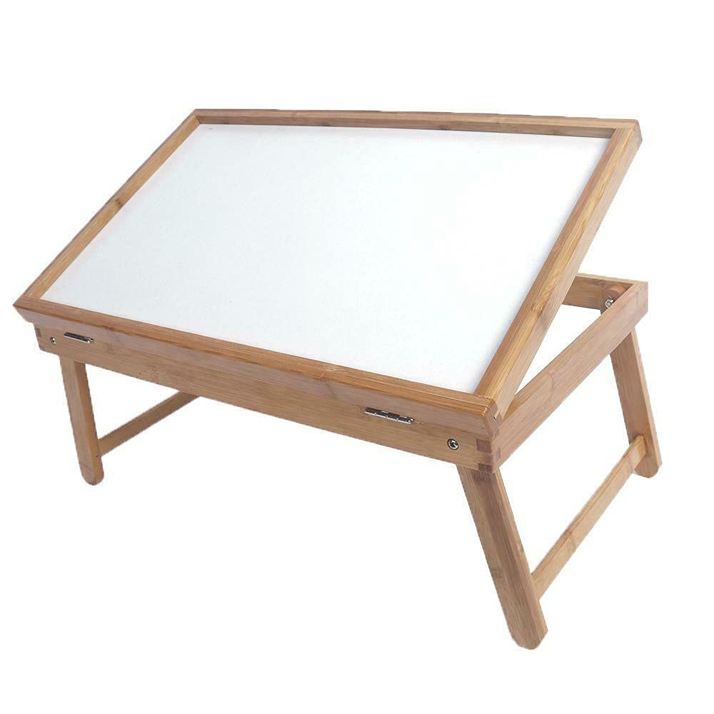 **Premium Bamboo Breakfast Tray - Wooden Bed Tray with Foldable Legs for Laptop, Coffee, or Meals in Bed - Perfect for Breakfast in Bed, Home Office, or Relaxing with a Book**