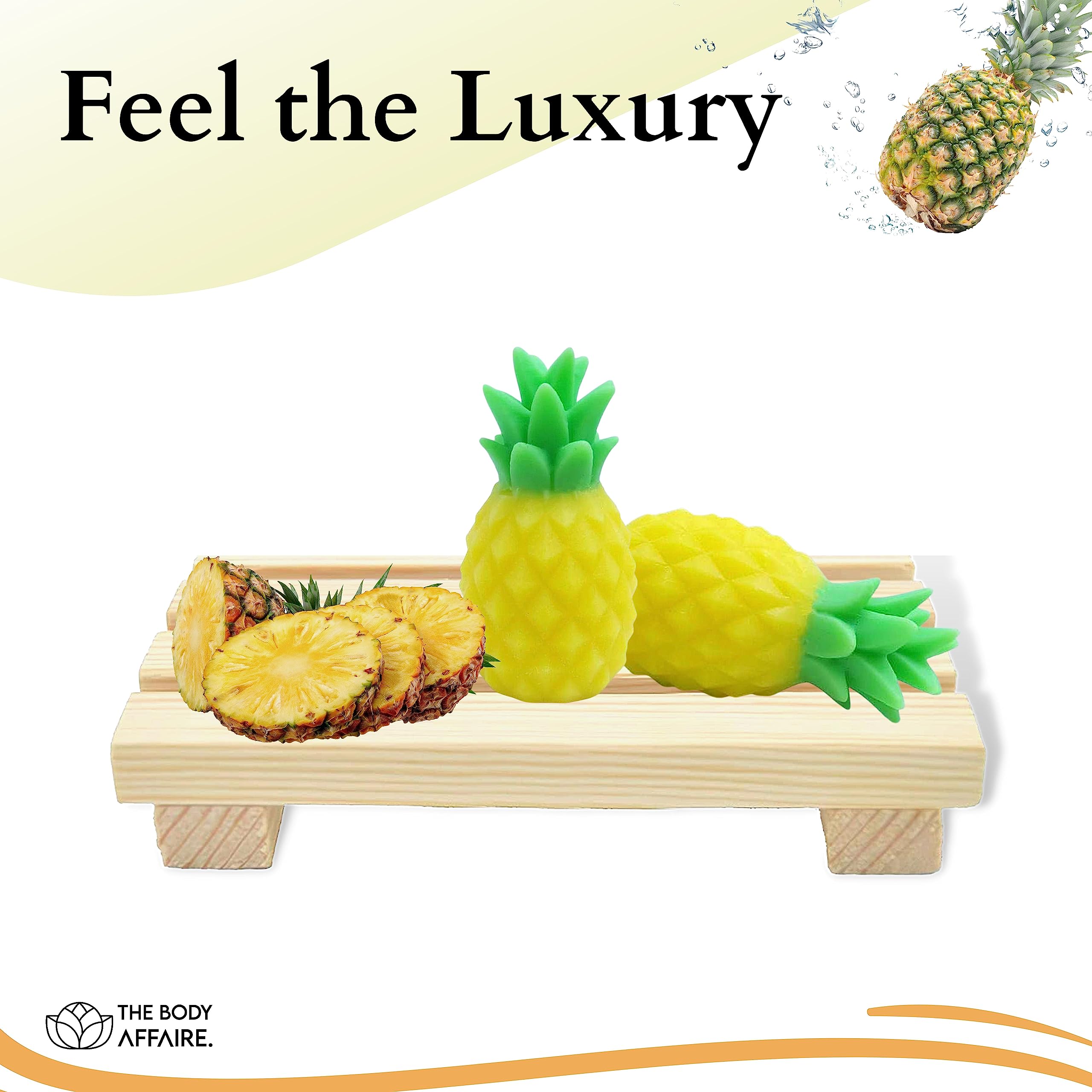 FORGANIK Handmade Pineapple Soap by The Body Affaire - 100g Natural, Organic & Vegan for Sensitive Skin - Perfect for Daily Cleansing, Gifts & Spa Relaxation