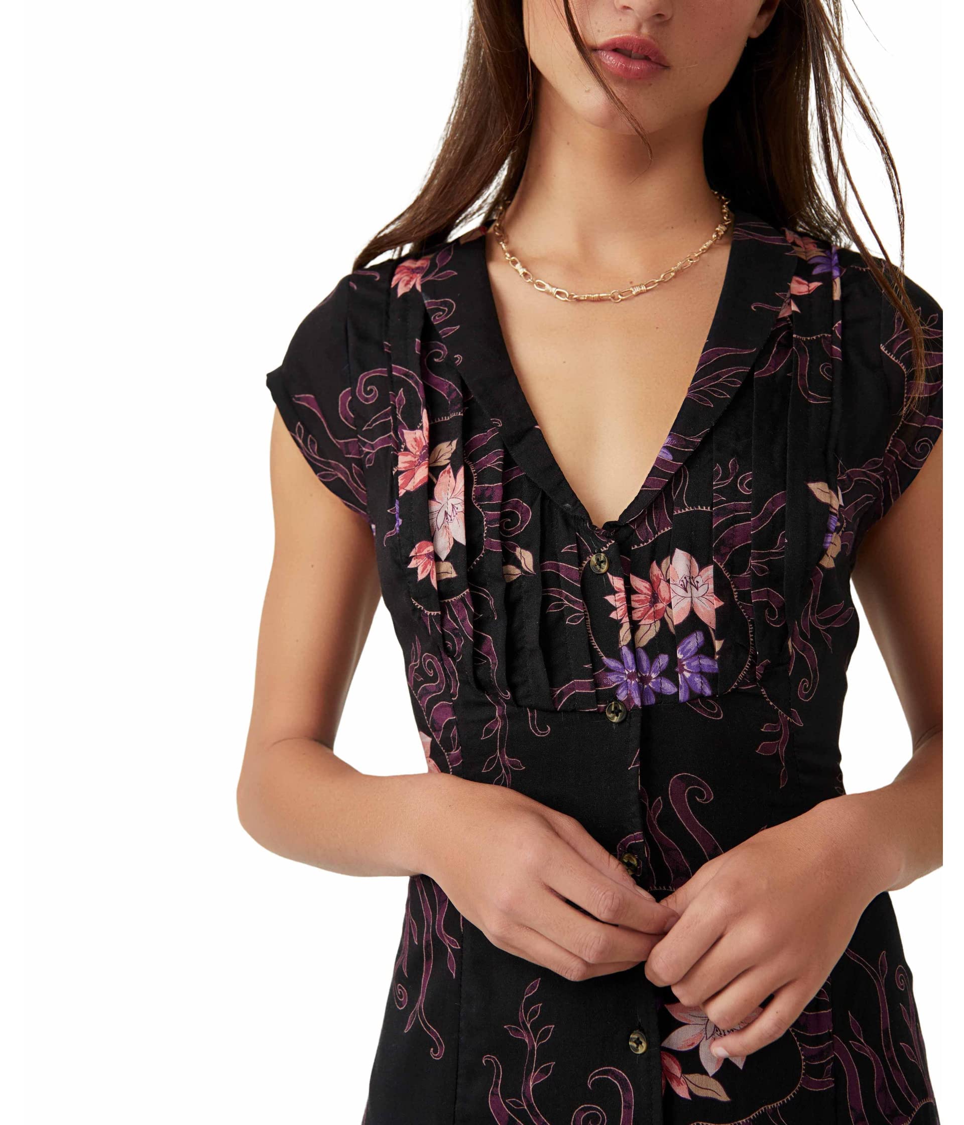 Free People Rosemary Printed Midi Dress - Floral Boho Chic Dress for Women, Perfect for Summer Outfits, Beach Vacations & Date Nights