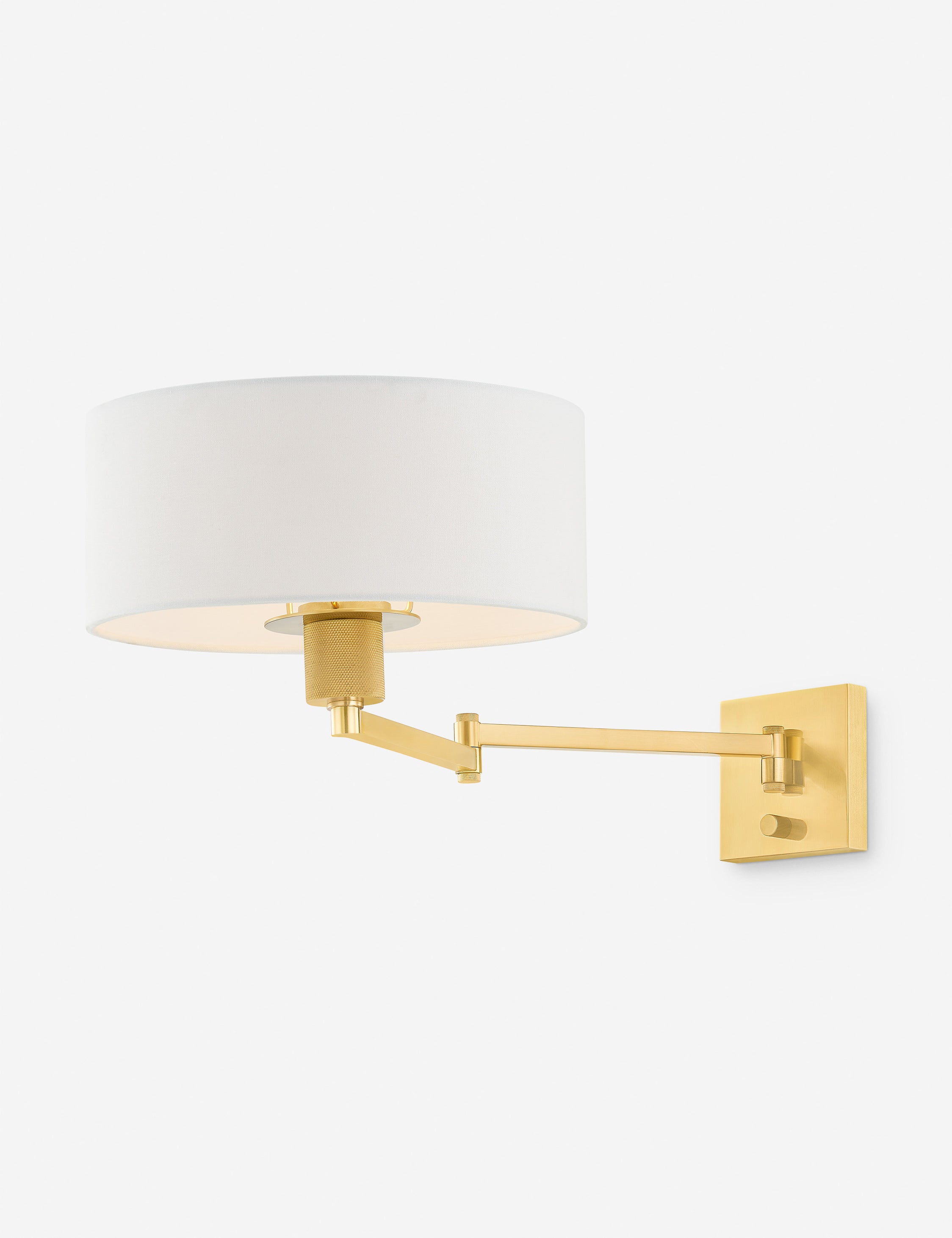 Evelina Wall Sconce Light - Modern Brass Finish, Plug-in or Hardwired, Perfect for Bedroom, Living Room, and Hallway Lighting Decor