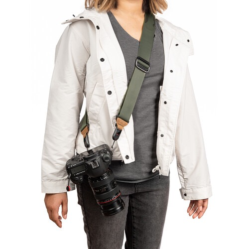 Peak Design Slide Camera Strap - Adjustable & Comfortable Shoulder Strap for DSLR/Mirrorless Cameras (Sage Green) - Perfect for Travel, Hiking & Photography Enthusiasts