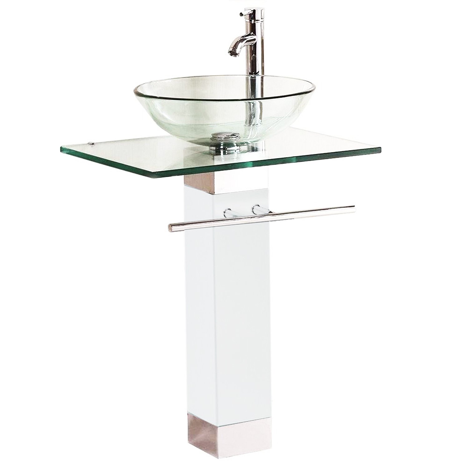 Premium Glass Vessel Bathroom Vanity Sink (BV82) - Modern Oval Design for Bathroom & Powder Room Remodeling - Perfect for Contemporary Home Decor