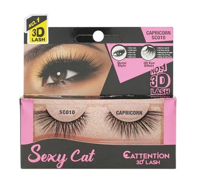 3D Sexy Cat Eyelashes - Natural & Dramatic False Lashes for Women (Choose Your Style) | Perfect for Halloween, Cosplay, and Night Out Makeup Looks