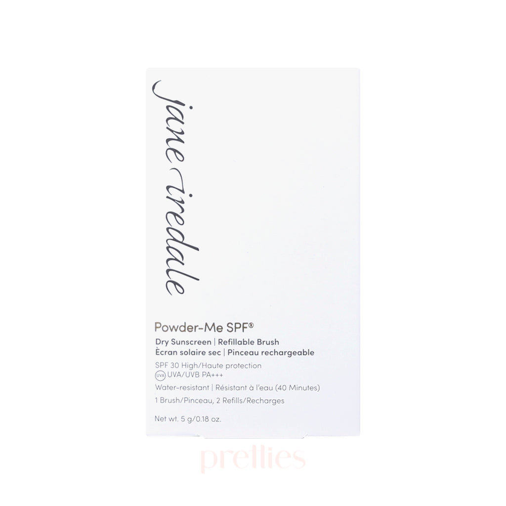 Jane Iredale Powder Me SPF 30 Mineral Sunscreen Brush - Refillable, Nude 5g | Natural Sun Protection for Face & Body | Perfect for Travel, Beach & Daily Use