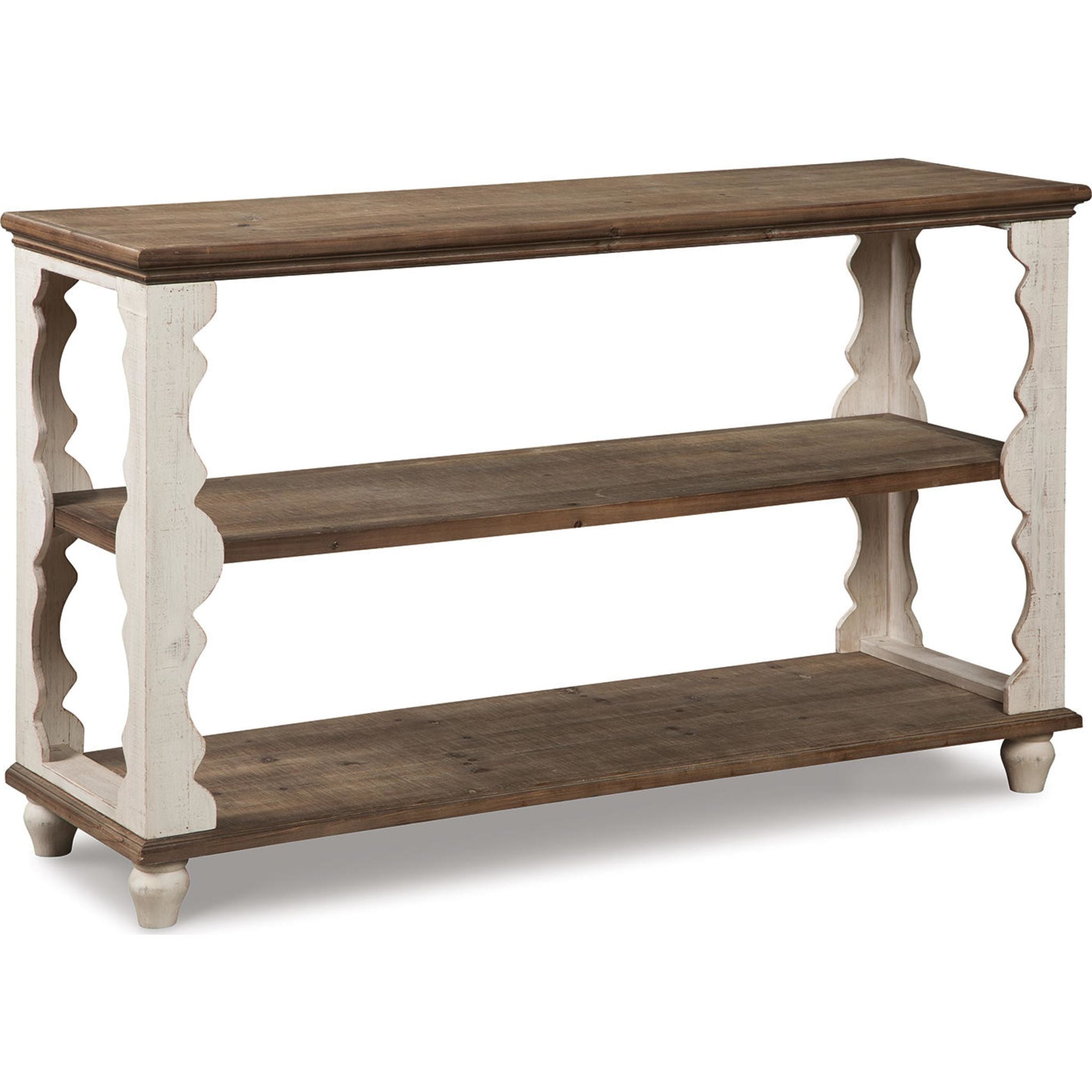 Alwyndale Accent Table - Antique White & Brown Finish - Perfect for Living Room, Bedroom, or Entryway Decor