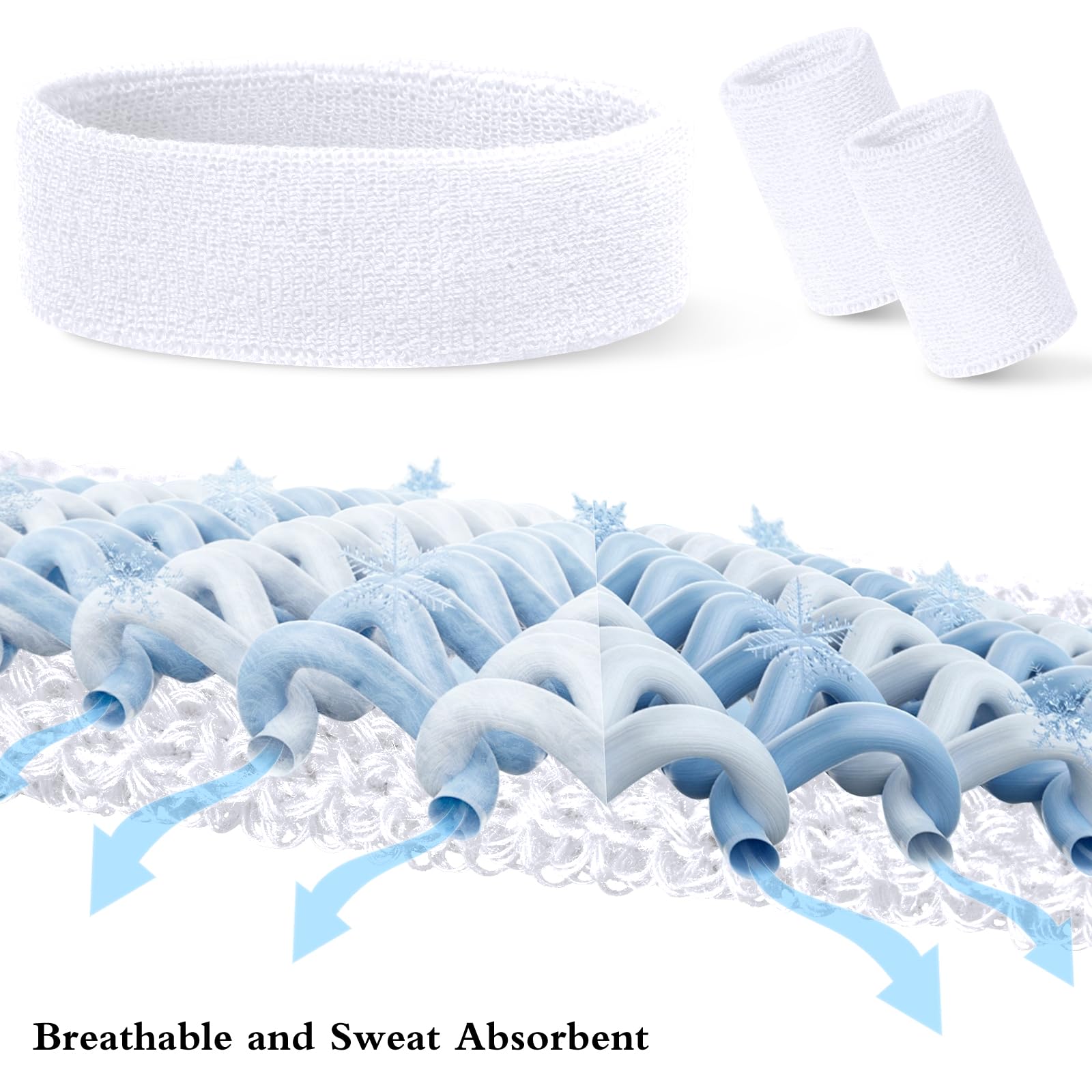 24-Piece Neon Sweatbands Set - 8 Sports Headbands & 16 Cotton Wristbands - 80s Style Workout Accessories for Gym, Tennis, Basketball, Running & Fitness - Perfect for Sports, Dance, Raves & 80s Theme Parties