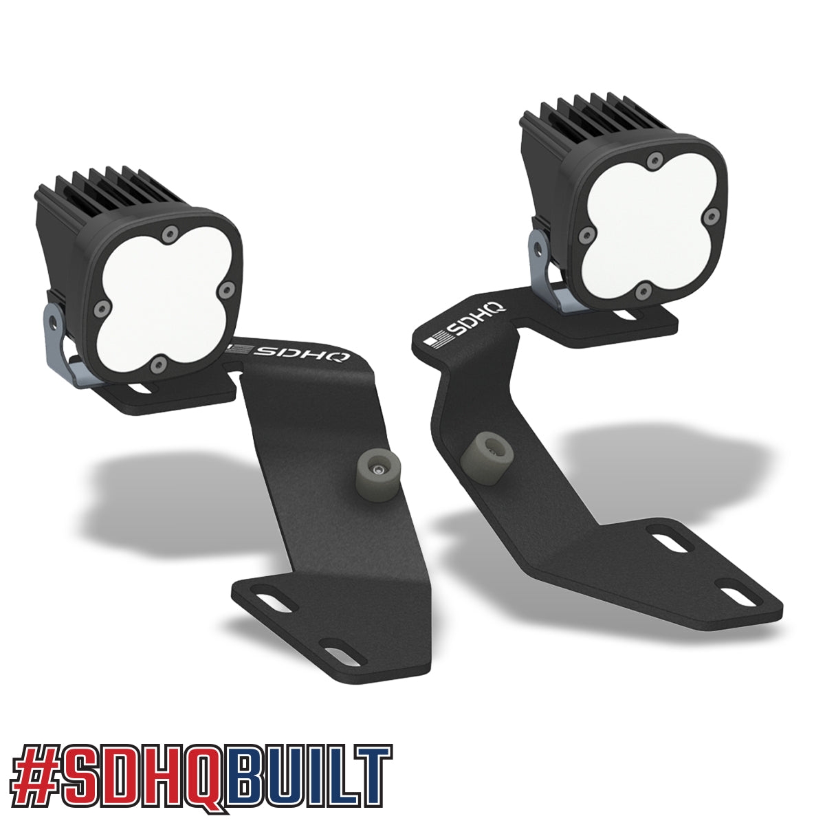 2005-2015 Toyota Tacoma SDHQ Built A-Pillar Light Mounts - Heavy Duty Off-Road LED Light Brackets for Fog & Spot Lights - Perfect for Night Driving, Overlanding & Off-Road Adventures