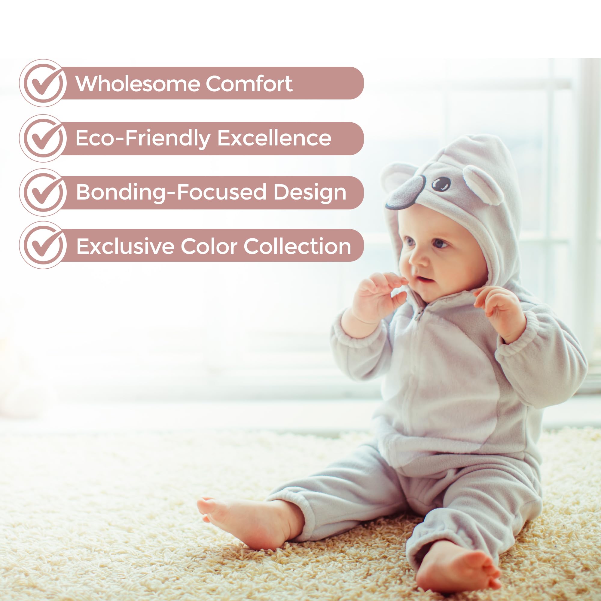 True Two x L'Ovedbaby Organic Nursing Pillow for Breastfeeding - Hypoallergenic & Machine Washable Baby Support Pillow (Blush) - Perfect for New Moms, Comfortable Feeding & Bonding Time at Home or On-the-Go