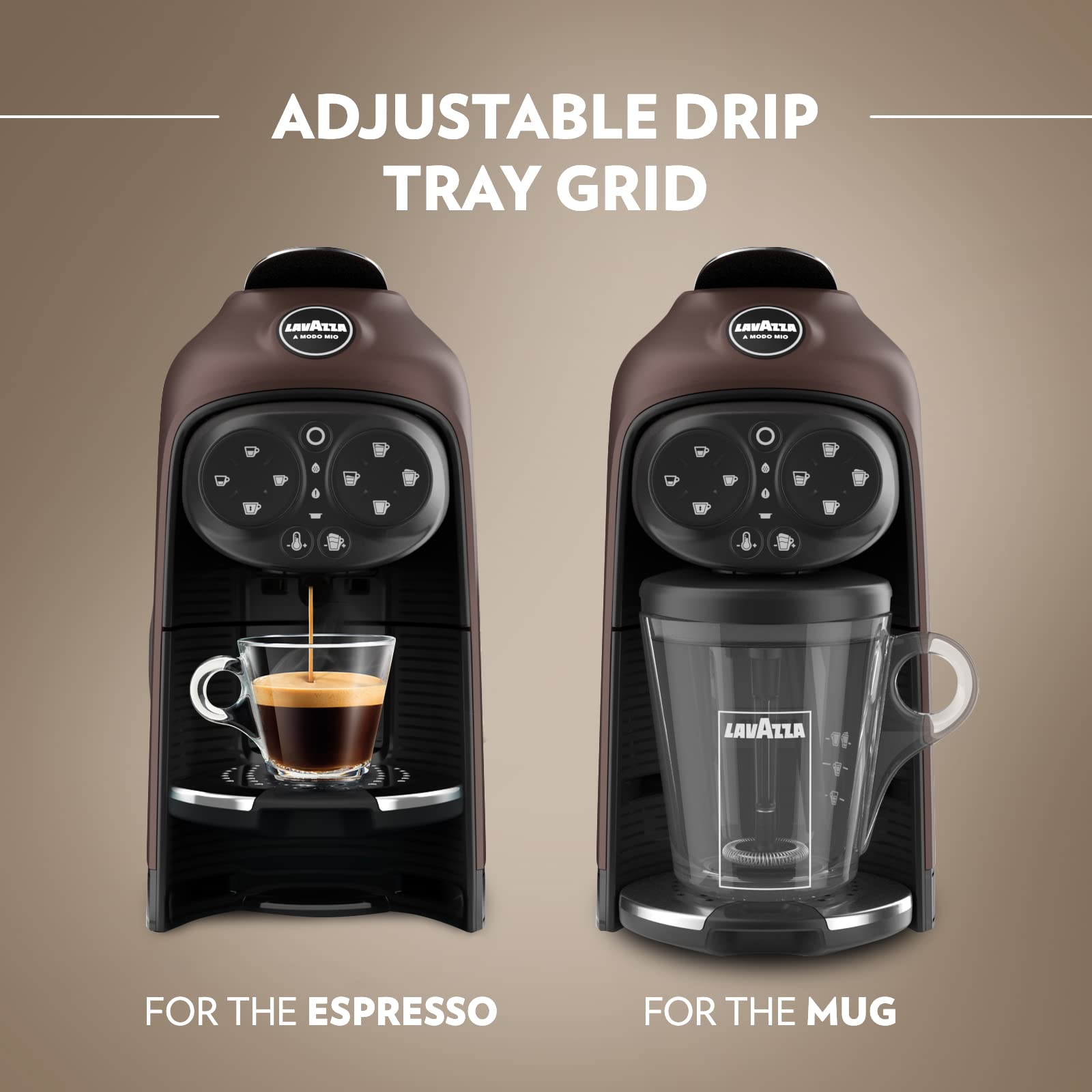 Lavazza A Modo Mio Deséa Coffee Capsule Machine - Compatible with A Modo Mio Pods, Touch Screen, Auto Shut-Off, Dishwasher Safe, 1500W (220-240V) - Perfect for Home & Office Espresso Brewing