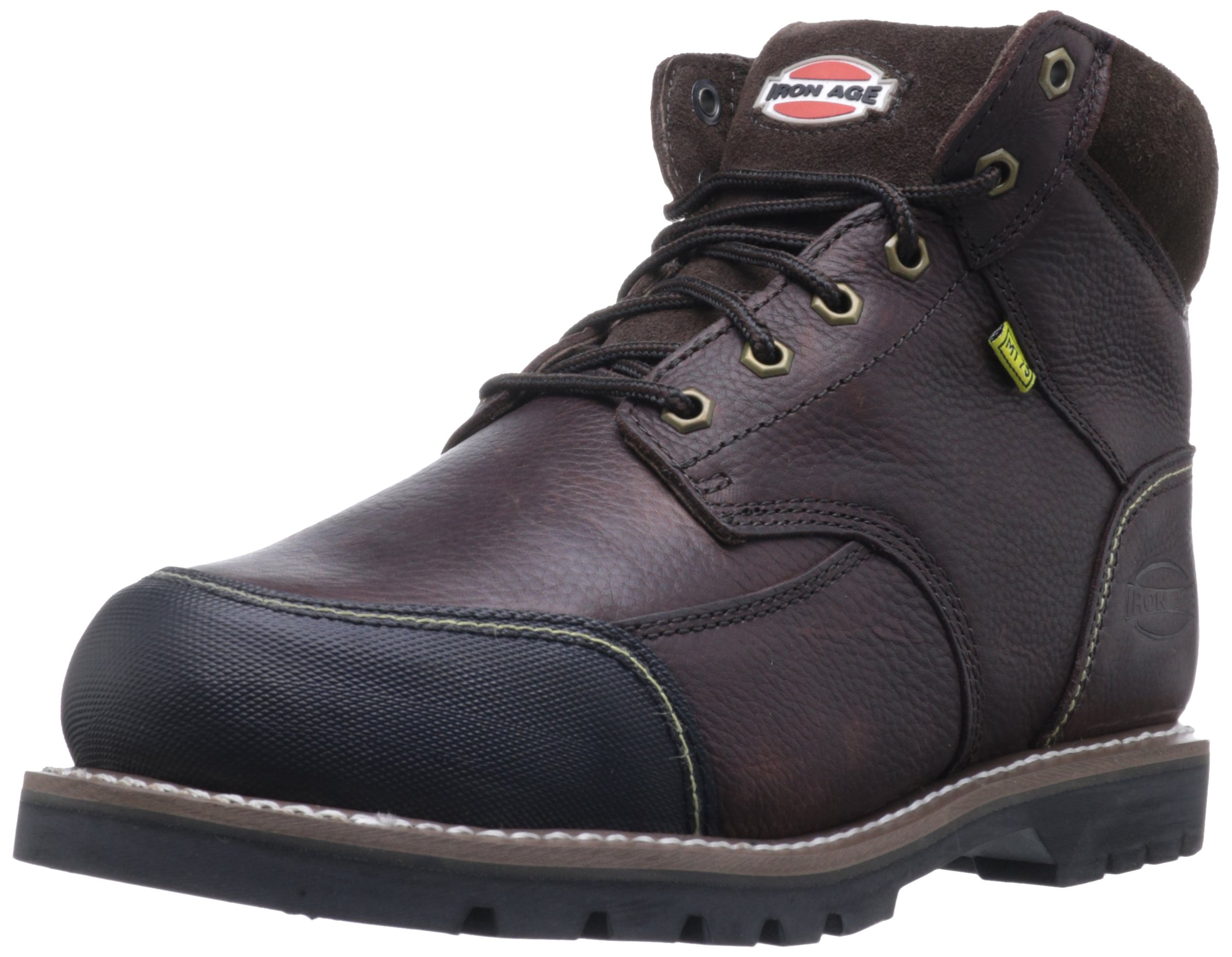 Iron Age Men's Dozer Electrical Hazard Steel Toe Work Boots - Brown for Construction, Warehouse & Industrial Safety