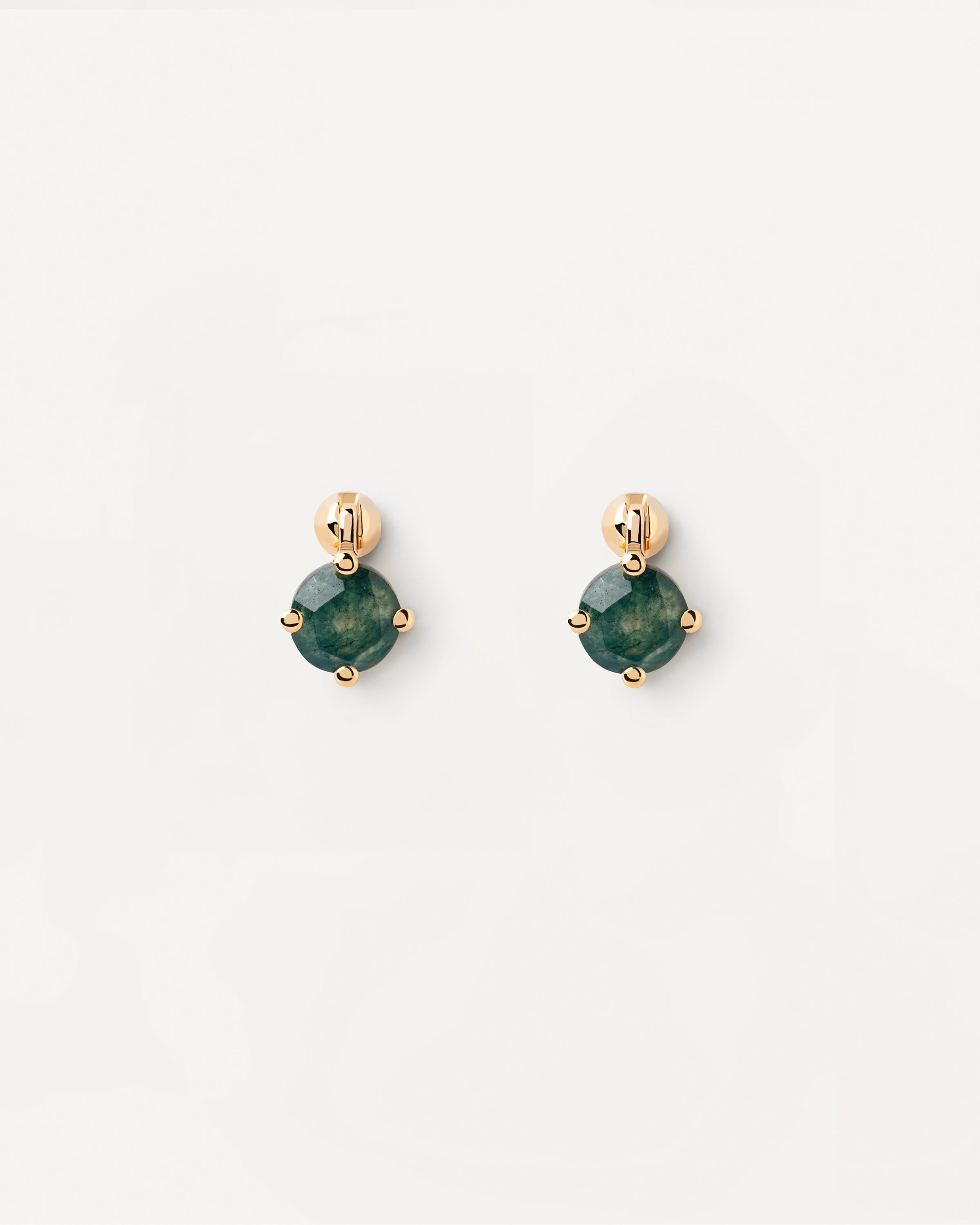 Kimi Moss Agate Single Earring - Natural Stone Dangle Earring for Women, Boho Chic Jewelry Gift | Perfect for Weddings, Parties & Everyday Wear