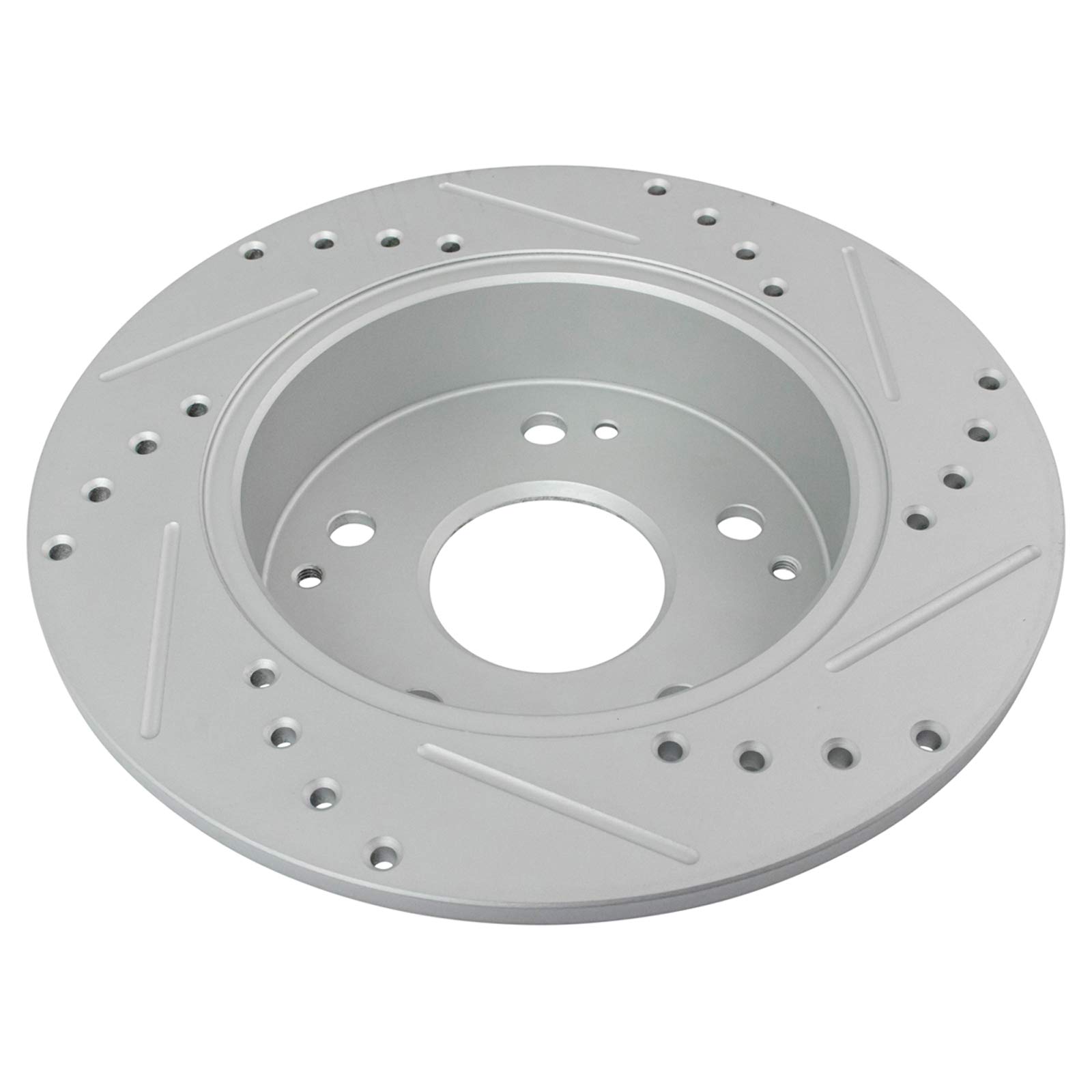 TRQ Rear Performance Brake Pad & Rotor Kit - Semi-Metallic, G-Coated - Compatible with 1998-2002 Honda Accord - Perfect for Daily Driving & Performance Upgrades