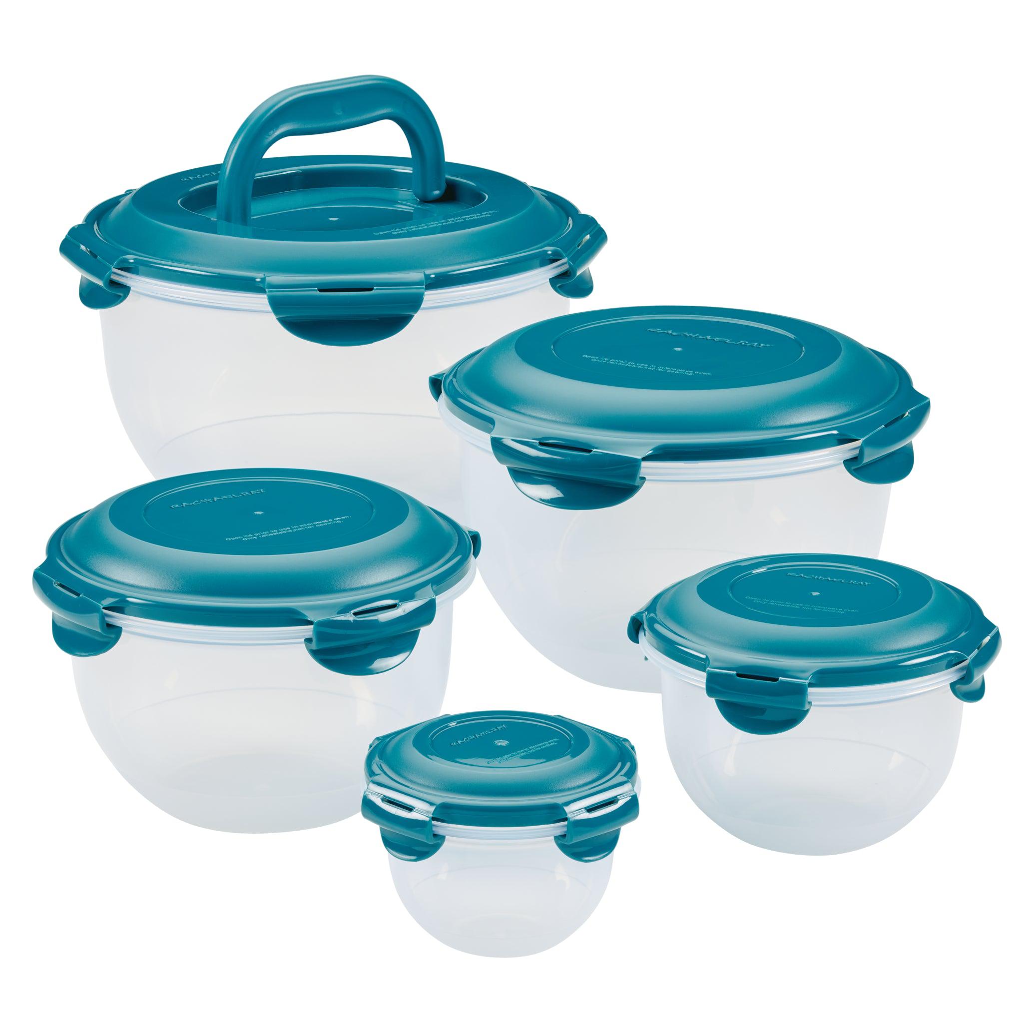 10-Piece Nestable Round Food Storage Containers with Lids – Airtight, BPA-Free for Kitchen Pantry Organization, Meal Prep & Leftovers