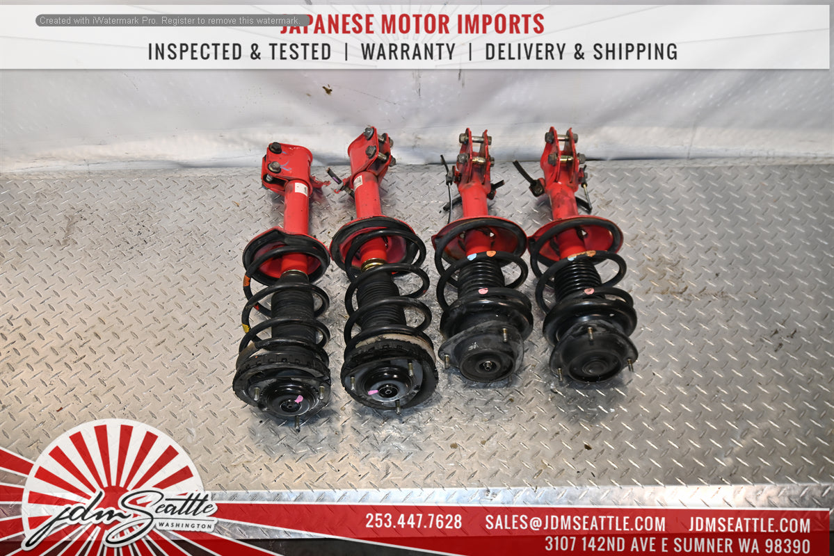 JDM 02-05 Subaru WRX STi OEM Performance Struts with Red & Black Springs - Perfect for Track Racing & Street Performance Upgrades