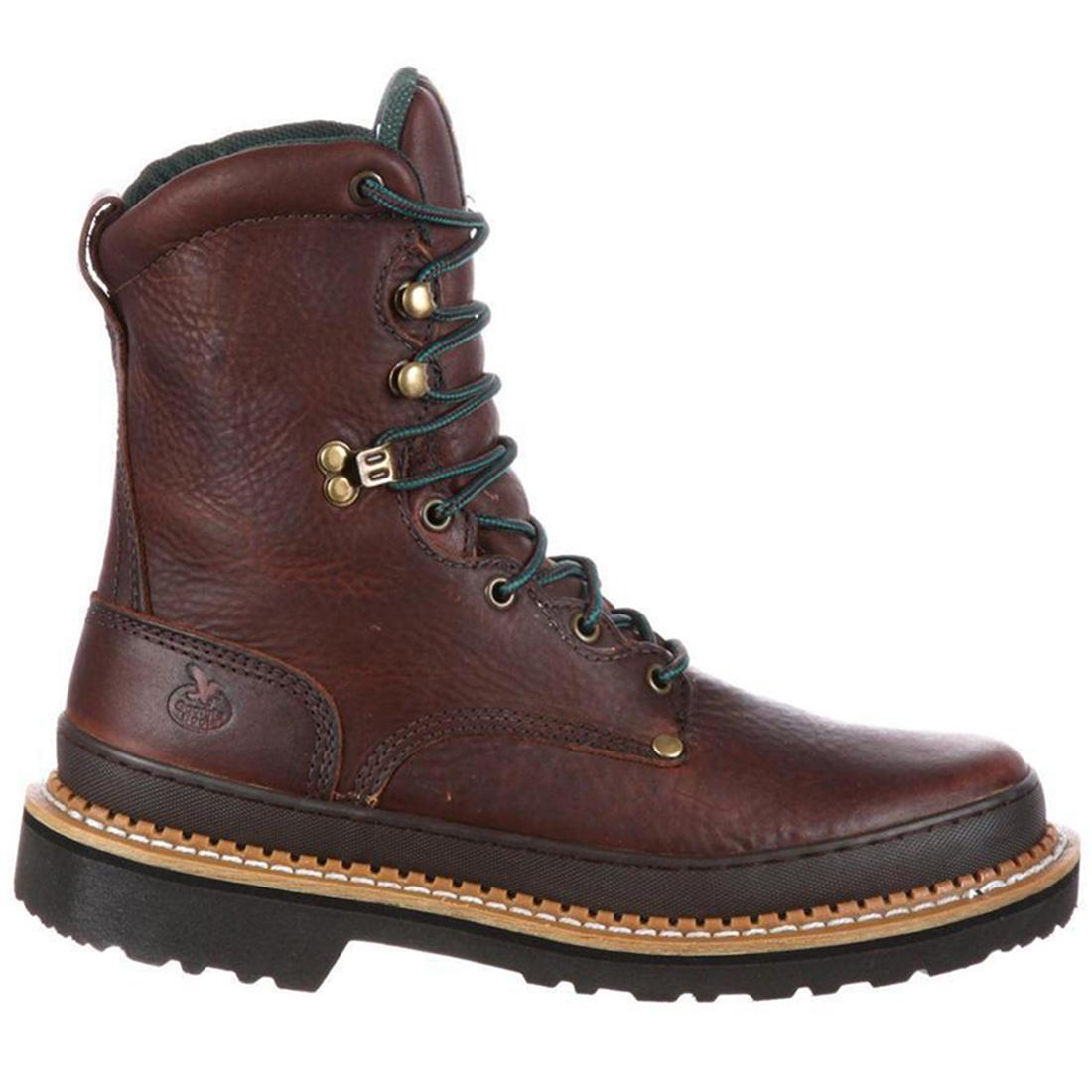 Georgia Giant Work Boots for Men - Heavy Duty Steel Toe Construction, Slip Resistant & Waterproof - Ideal for Construction, Landscaping & Outdoor Work