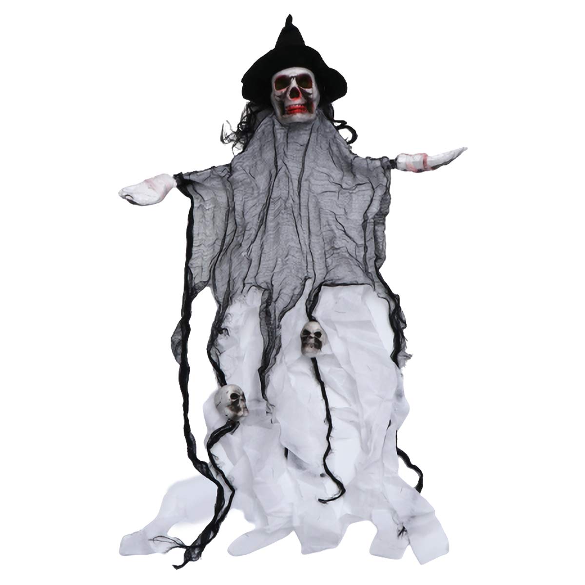 BESPORTBLE Halloween Skull Ghost Door Curtain - Scary Horror Decor for Home, Bar & Wall - Perfect for Halloween Party, Haunted House & Spooky Room Decoration