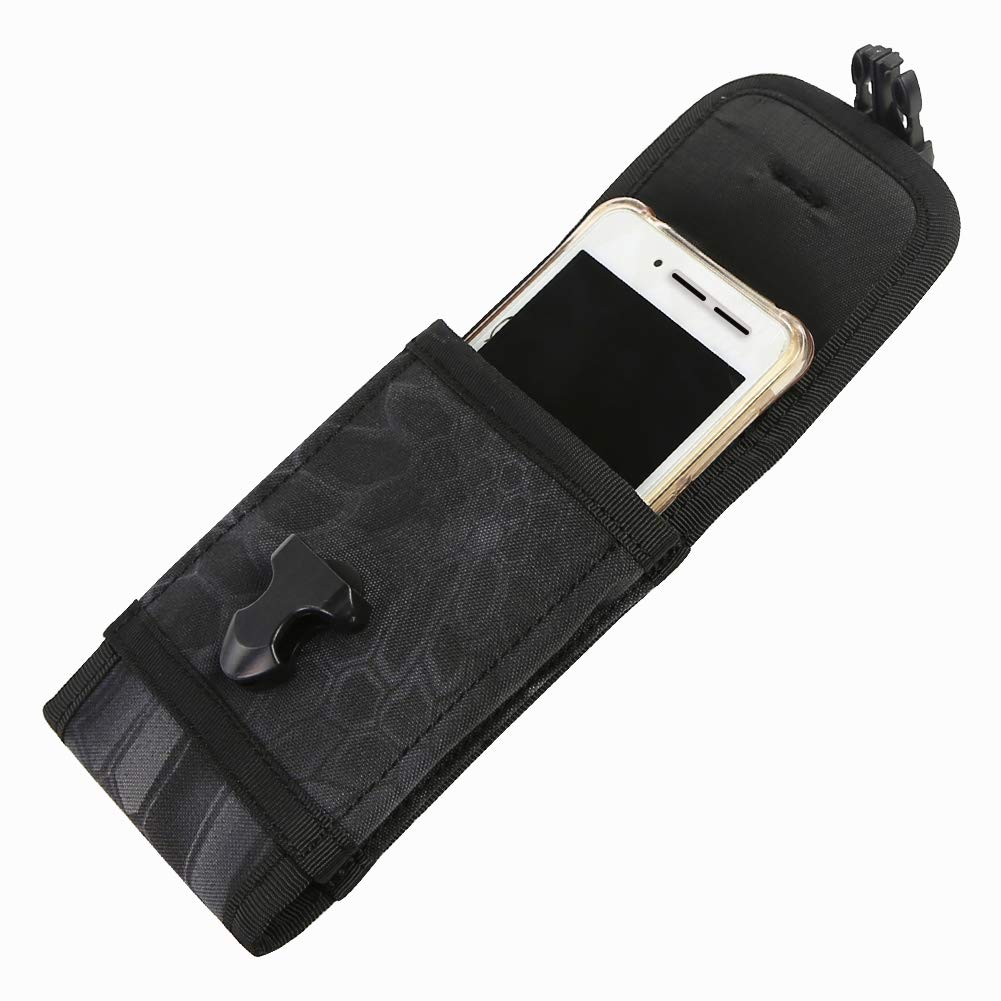 Aoutacc Tactical Molle Phone Pouch - 1000D Nylon Waist Phone Holder Holster Bag for iPhone 6/7/8 Plus & Samsung Galaxy (4.7