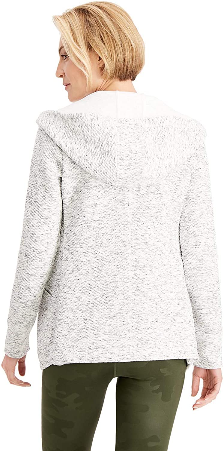 Ideology Women's Quilted Hooded Wrap Jacket - Lightweight Winter Coat for Outdoor Activities, Travel & Casual Wear
