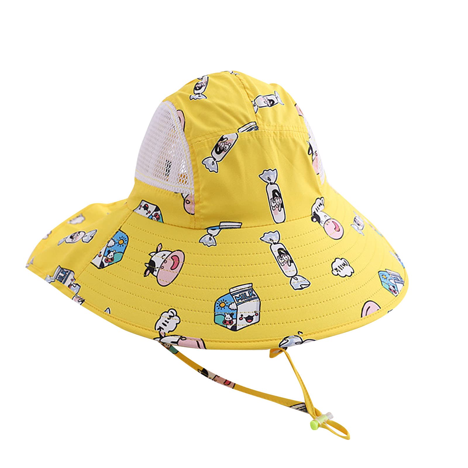Cartoon Baby Sun Hat for Girls - Toddler Bucket Cap with Extended Brim for UV Protection | Perfect for Outdoor Play, Beach, and Summer Sun Safety