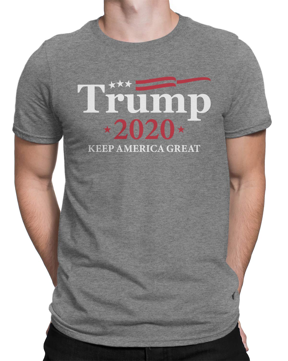 Donald Trump 2020 Keep America Great Men's T-Shirt - Patriotic Political Campaign Tee for Conservative Supporters | Rally, Voting & Everyday Wear