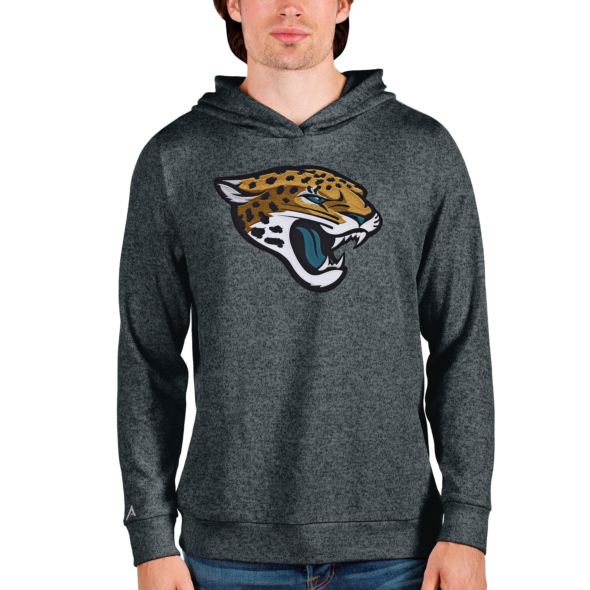 Antigua Men's Heathered Absolute Pullover Hoodie - Soft Fleece Sweatshirt with Kangaroo Pocket | Casual Wear, Gym, Outdoor Activities