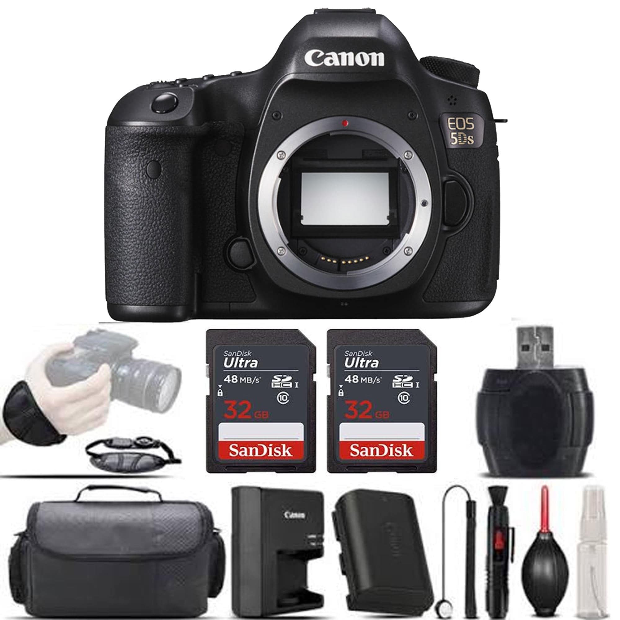 Canon EOS 5DS DSLR Camera 50.6MP Full Frame CMOS Sensor with 64GB Kit Bundle - Professional Photography for Portraits, Landscapes & Studio Work
