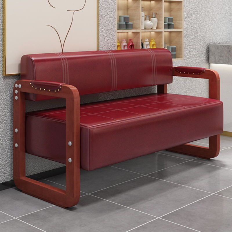 Premium Solid Wood Salon Sofa & Waiting Chairs Set - Comfortable Spa & Beauty Lounge Furniture for Reception Areas, Waiting Rooms & Relaxation Spaces