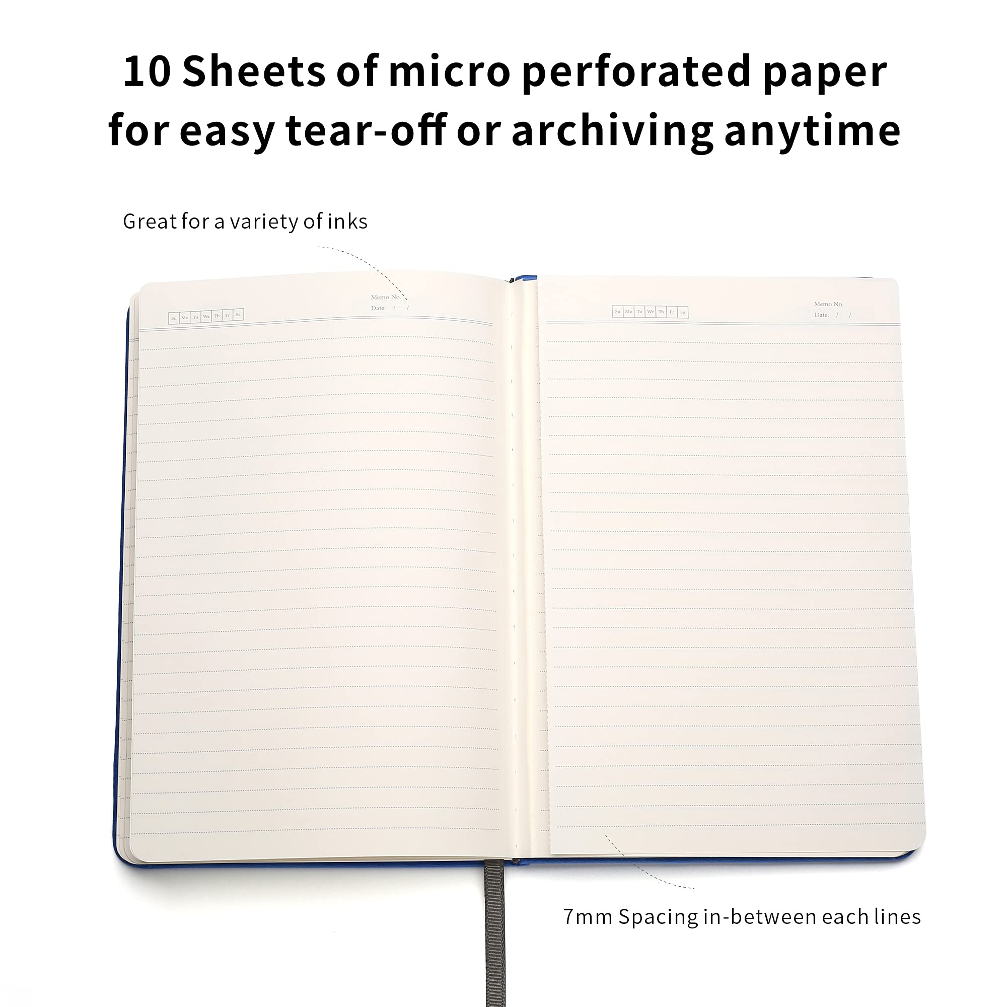 Premium Hardcover Notebook Journal - 160 Pages Lined Writing Notebook with Pocket, 100GSM Thick Paper, 5.7
