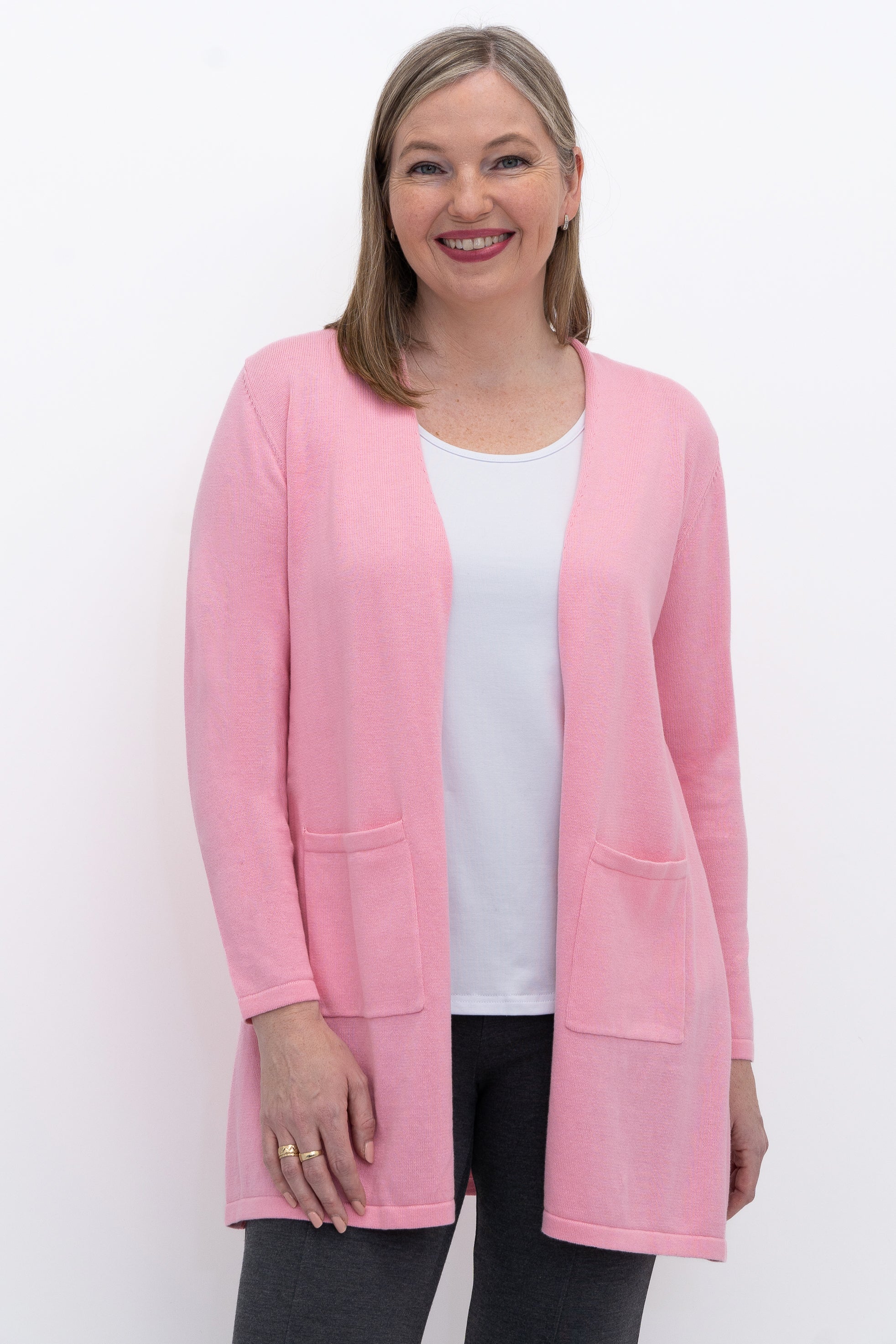 Justine Women's Cotton Sweater - Soft Pink Knit Pullover for Casual Wear & Fall Fashion