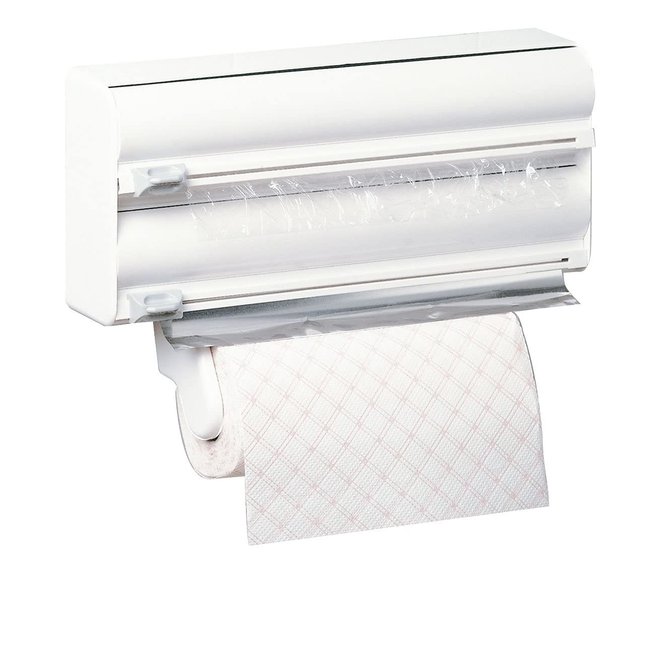 2200 Series Plastic Kitchen Roll Dispenser with Slide Cutter - Perfect for Paper Towels, Plastic Wrap & Aluminum Foil | Space-Saving Organizer for Countertops, Pantries & RVs