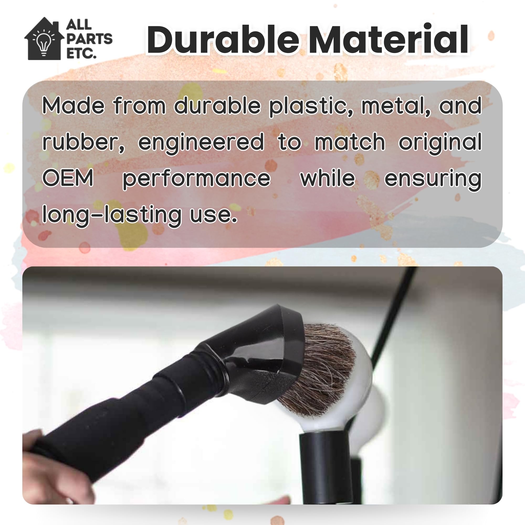 Rainbow Vacuum Replacement Attachments Set - Compatible with D2, D3, D4, D4C, SE, E, E2 Models - Includes Floor Brush, Dusting Brush, Crevice & Upholstery Tools - Perfect for Deep Cleaning Carpets, Hard Floors & Furniture
