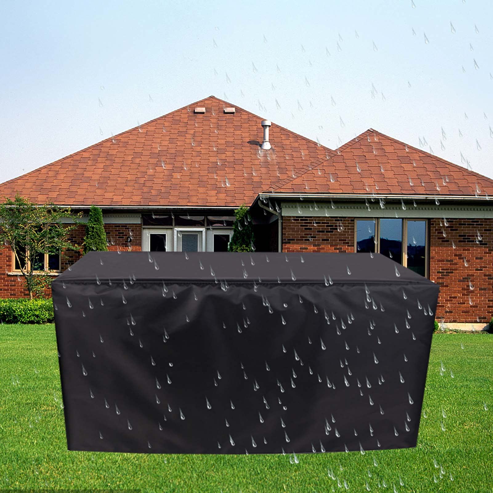 Waterproof 420D Oxford Patio Furniture Cover 18x14x10 Inch - Windproof & UV-Resistant Outdoor Table Set Cover for Garden, Deck, or Backyard - Perfect for Rain, Snow, and Sun Protection