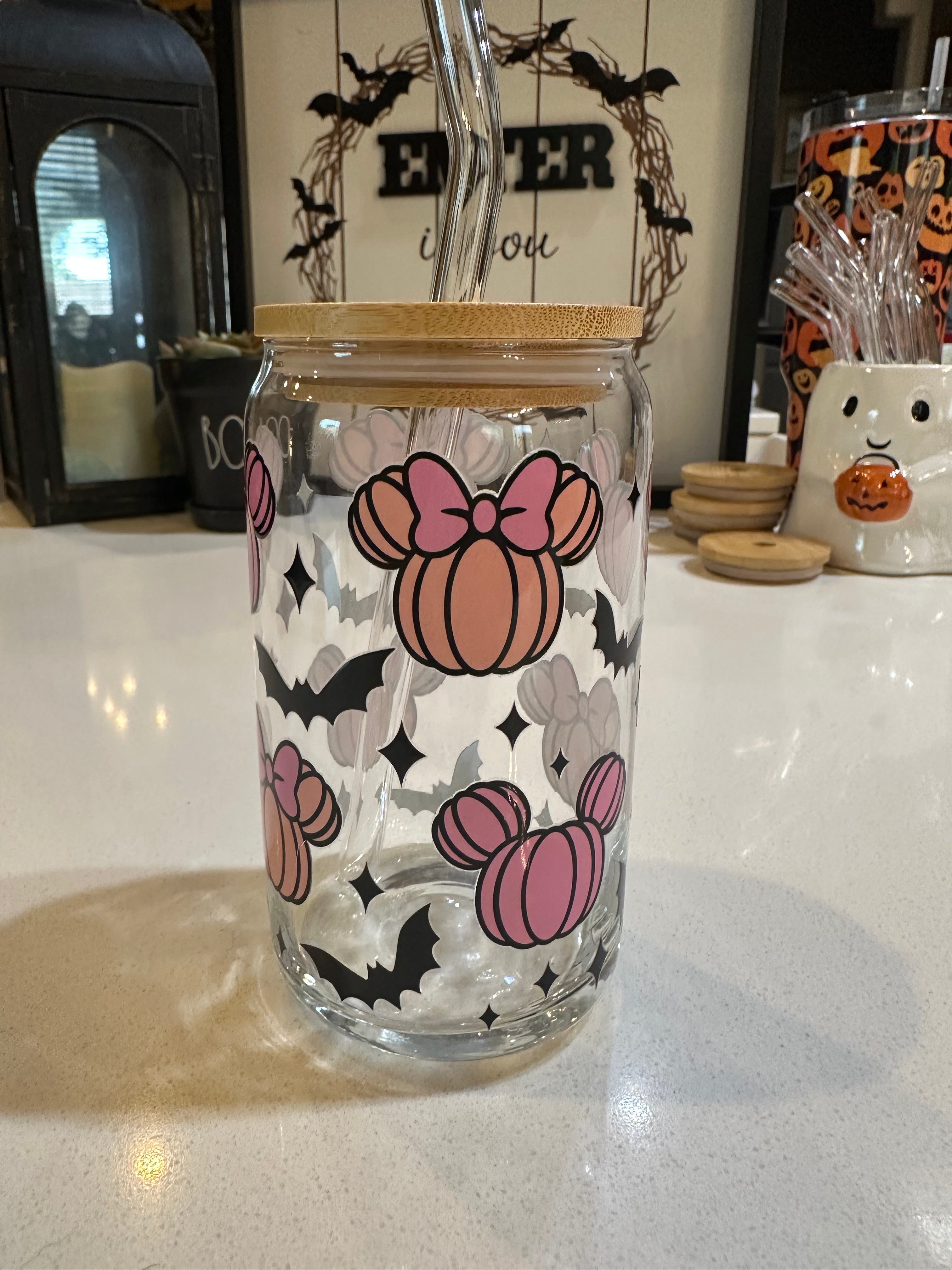 Pumpkin Mouse Tumbler - Cute Halloween Coffee Cup with Lid & Straw - Perfect for Fall Drinks, Office, and Pumpkin Patch Outings