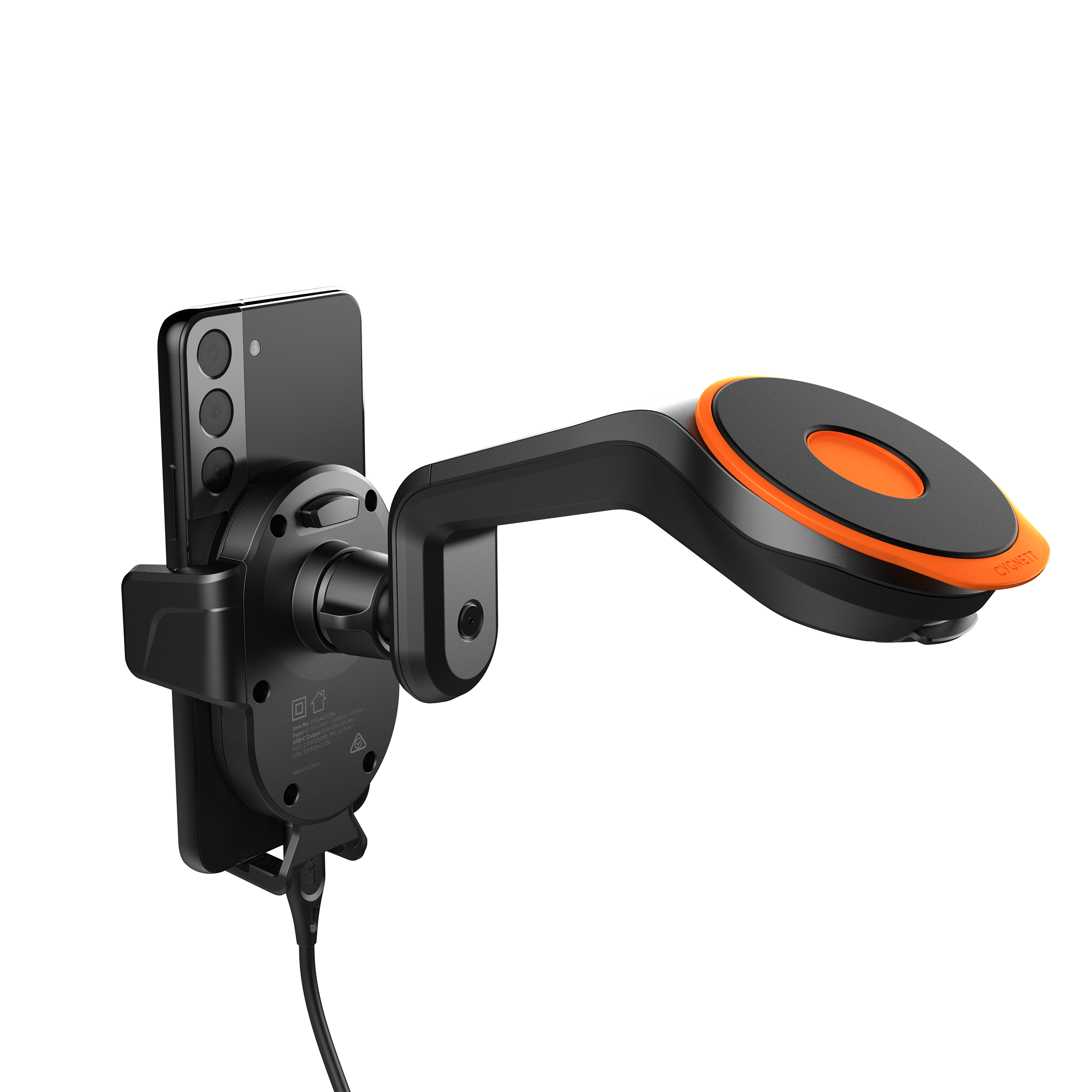 Universal Car Window Mount with Fast Wireless Charger - Hands-Free Phone Holder for iPhone & Android - Perfect for Road Trips & Commuting