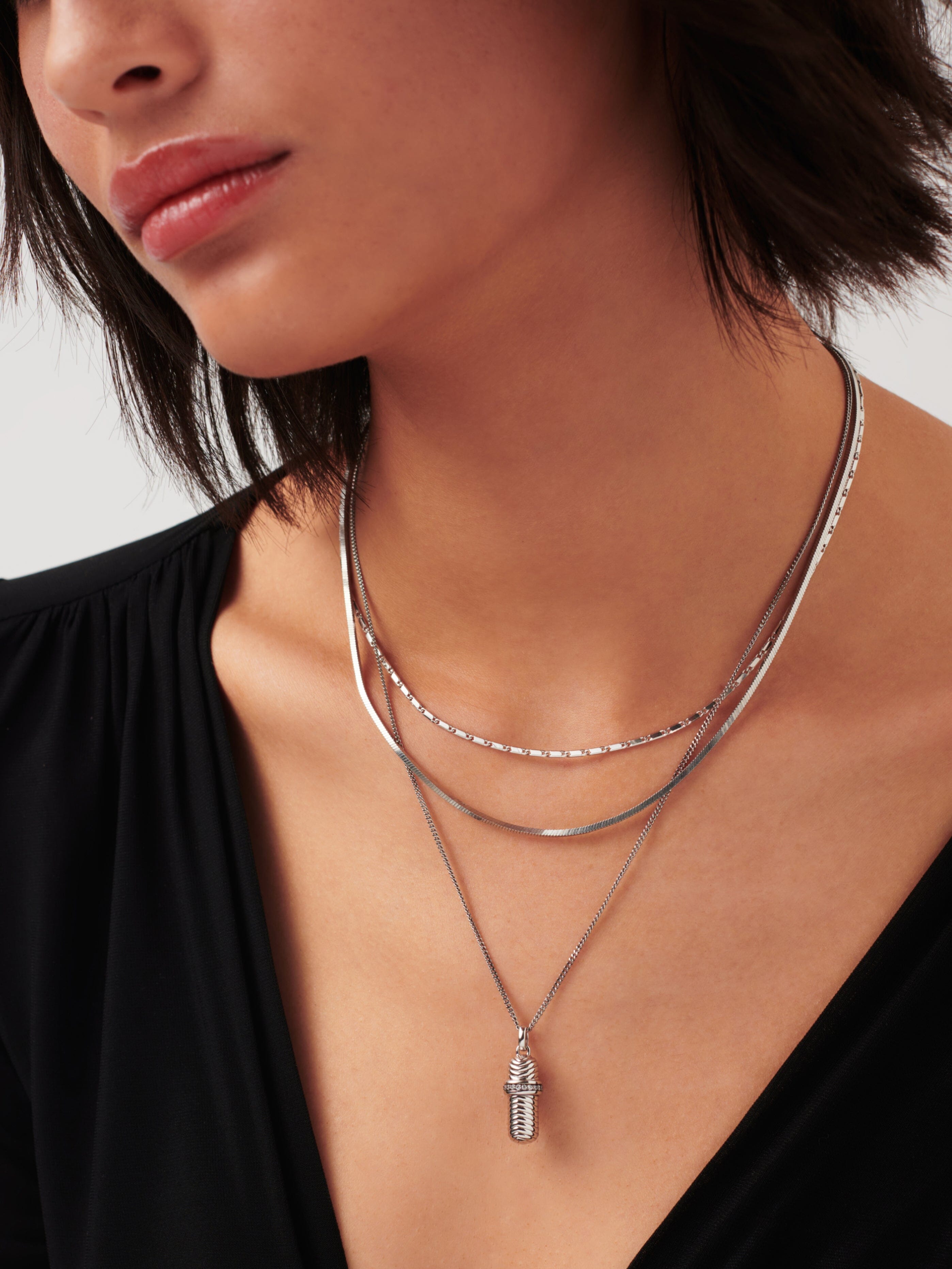 Silver Plated Message in a Bottle Ridge Pendant Necklace - Perfect for Beach Weddings, Anniversary Gifts & Boho Jewelry Lovers