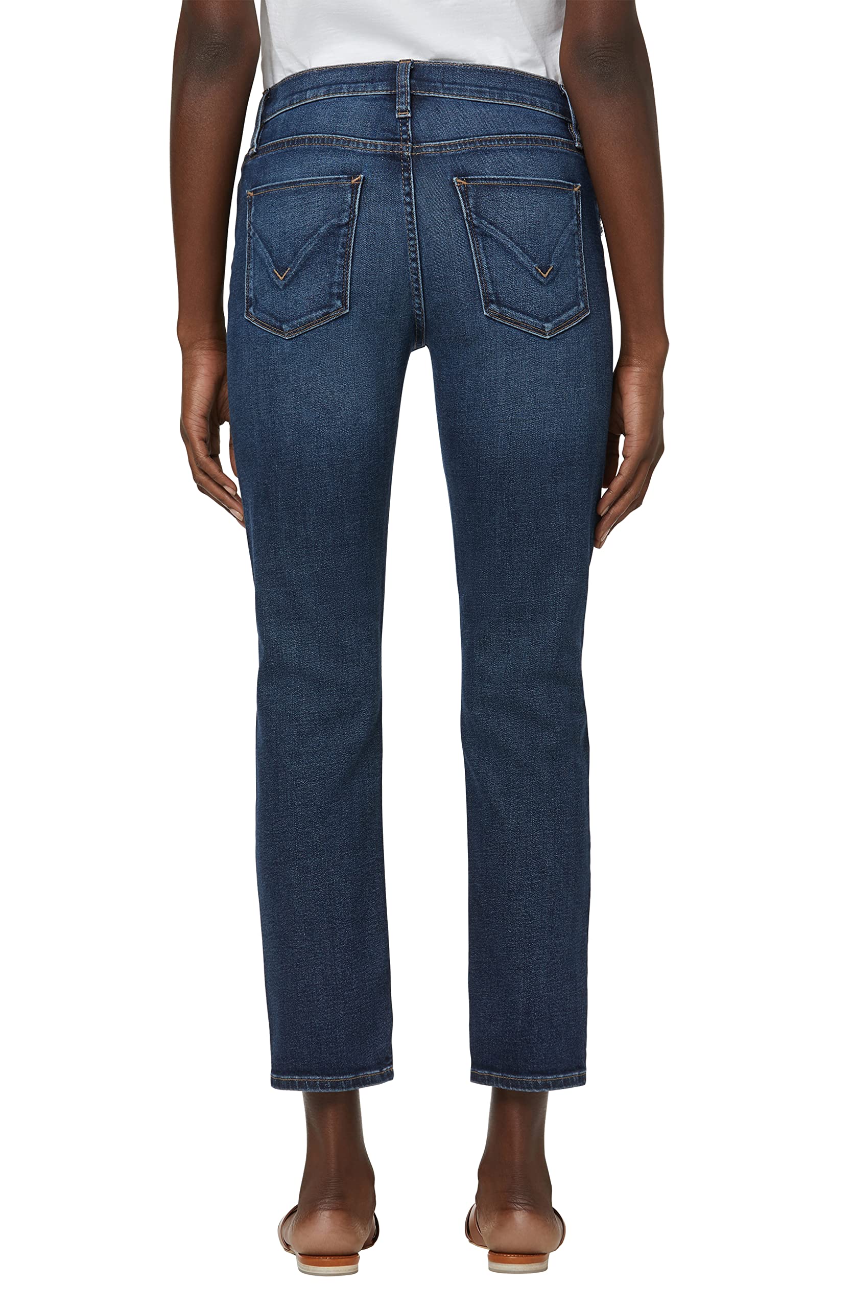 HUDSON Women's Nico Mid-Rise Straight Leg Crop Jean - Comfortable Stretch Denim Pants for Casual Wear, Work & Weekend Outfits