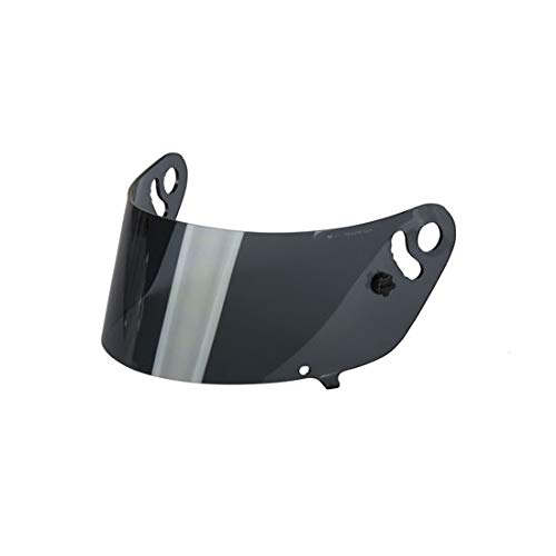 Impact Racing Omega Dark Smoke Helmet Shield - Compatible with Vapor, Charger & Draft Models - High-Visibility Sun Protection for Racing & Motorcycle Riding