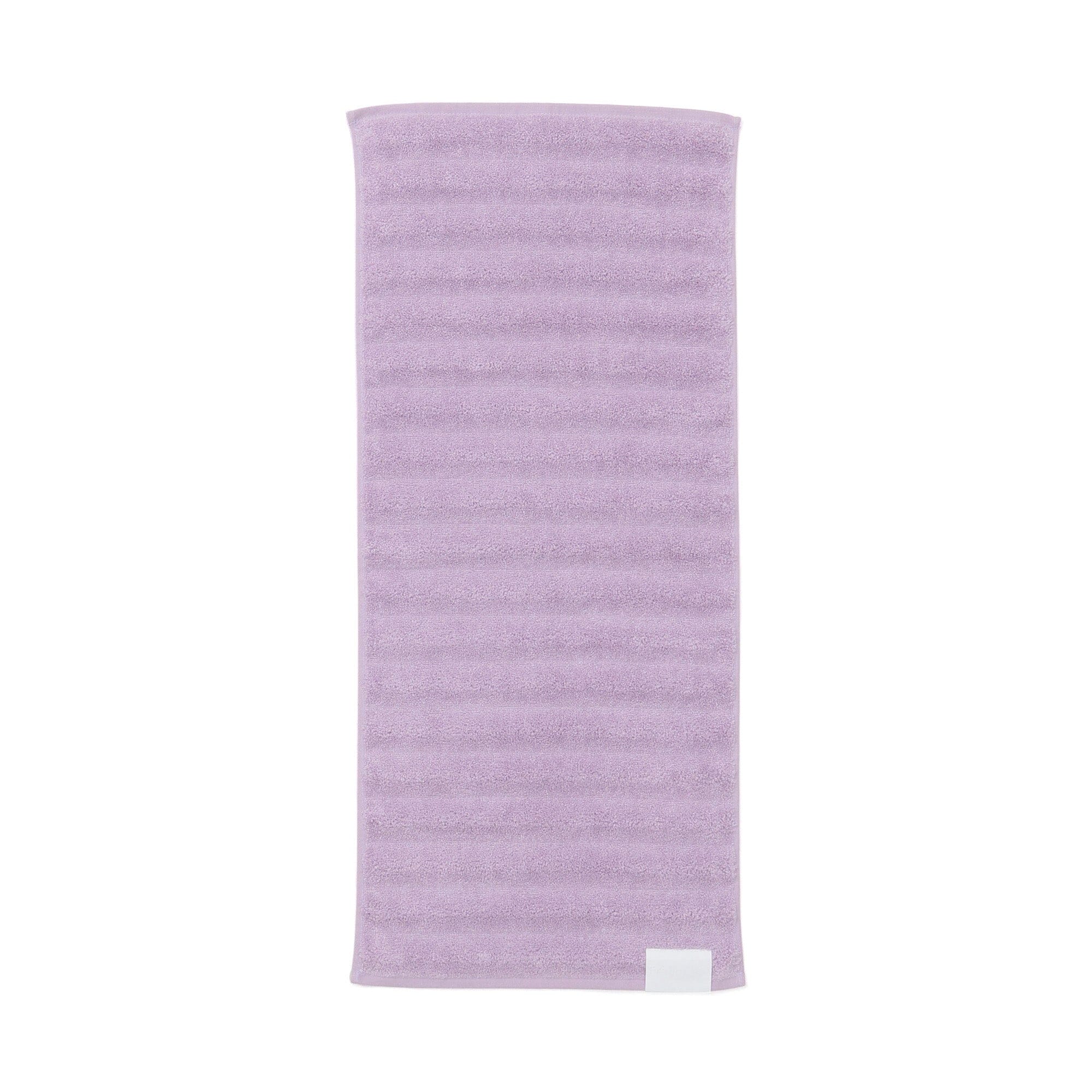 Antibacterial & Deodorizing Fluffy Wave Face Towel - Soft & Absorbent Purple Washcloth for Skincare, Makeup Removal & Spa Use
