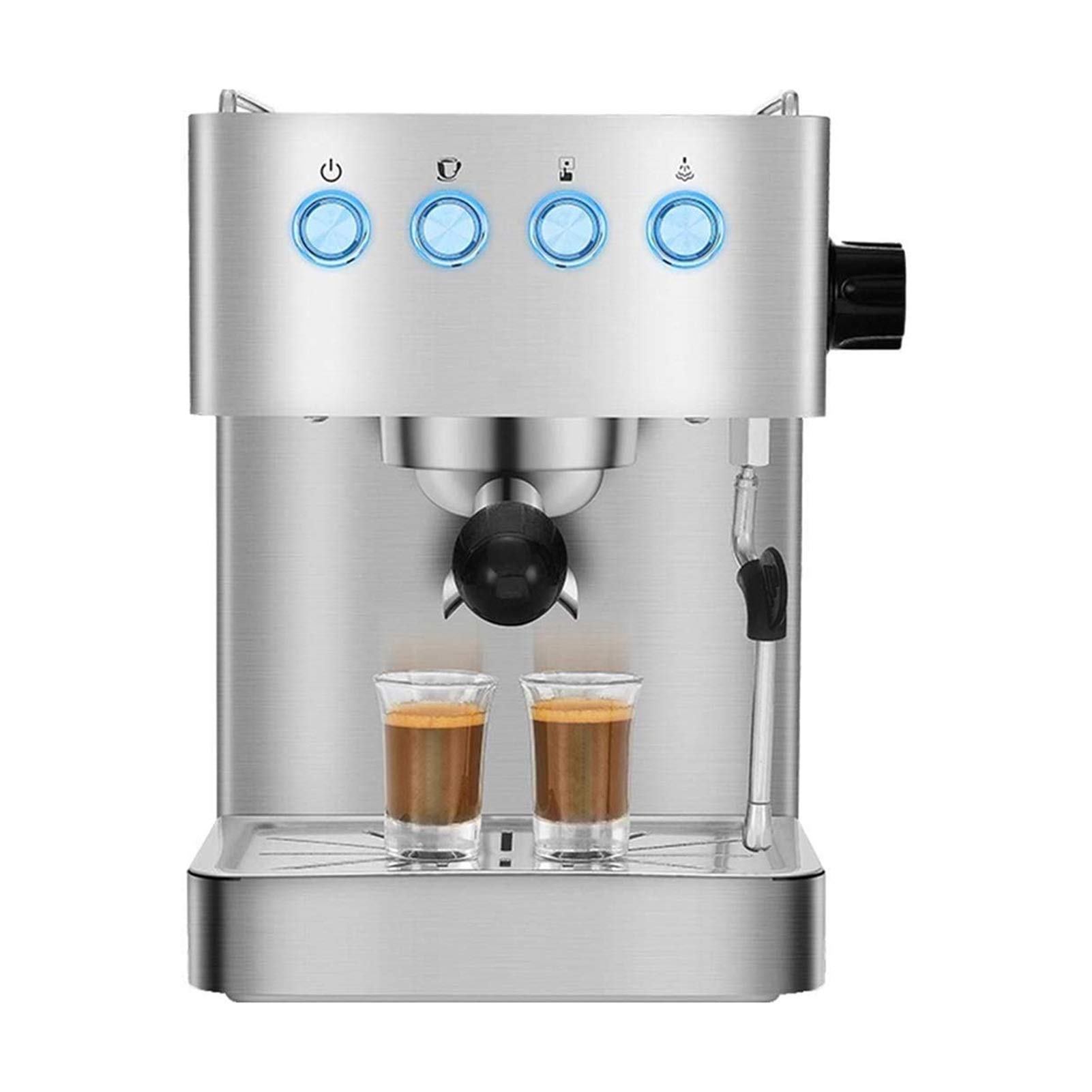Pictetw 15 Bar Espresso Coffee Machine with Milk Frother Wand - 1450W High Performance, 1.25L Removable Water Tank, Leak-Proof Design for Home Baristas - Perfect for Espresso, Cappuccino, Latte & Macchiato - Ideal for Morning Coffee, Office Use & Entertaining Guests