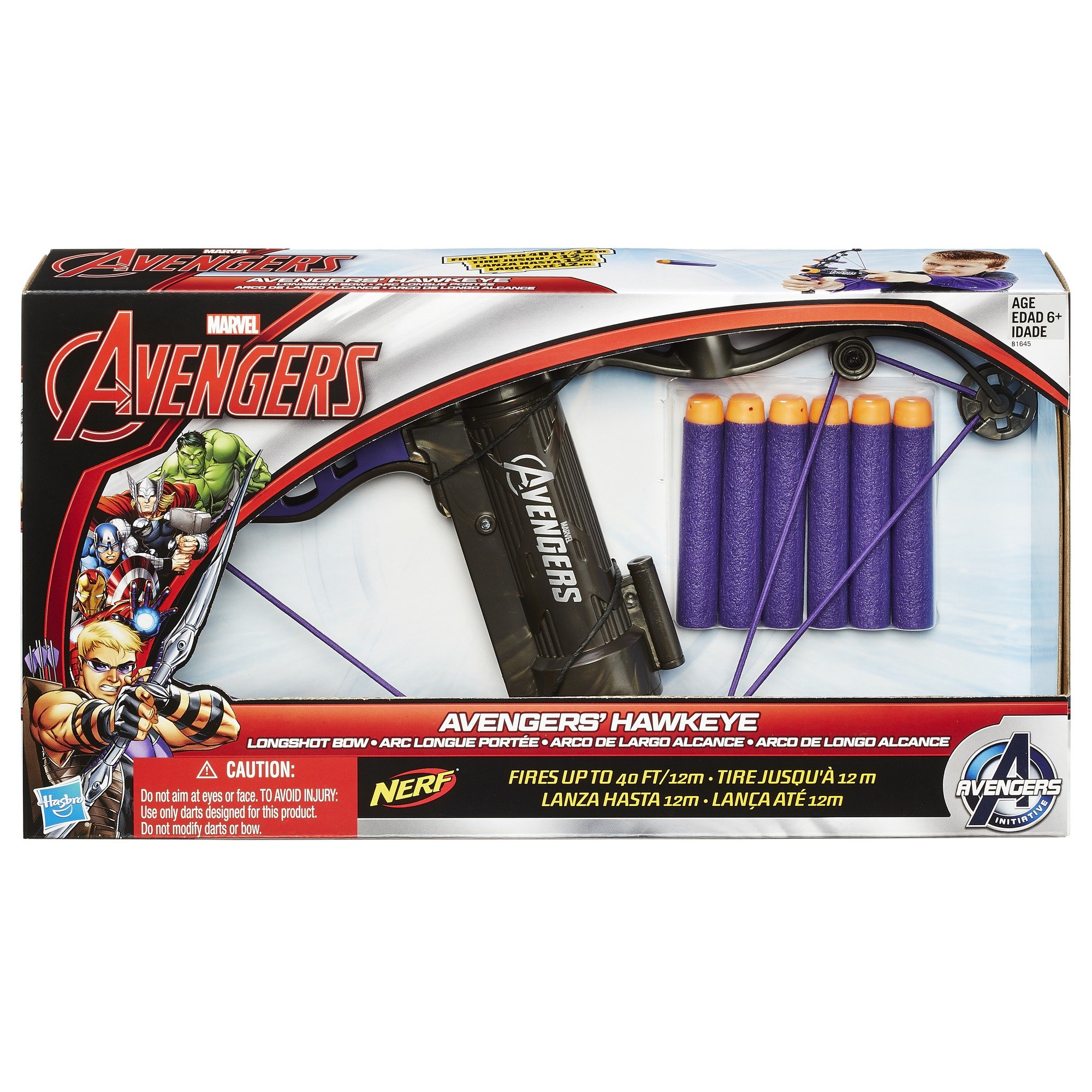 Marvel Avengers Hawkeye Longshot Bow Toy - Kids Role Play Archery Set for Superhero Pretend Play | Birthday Gift for Boys & Girls | Outdoor & Indoor Fun