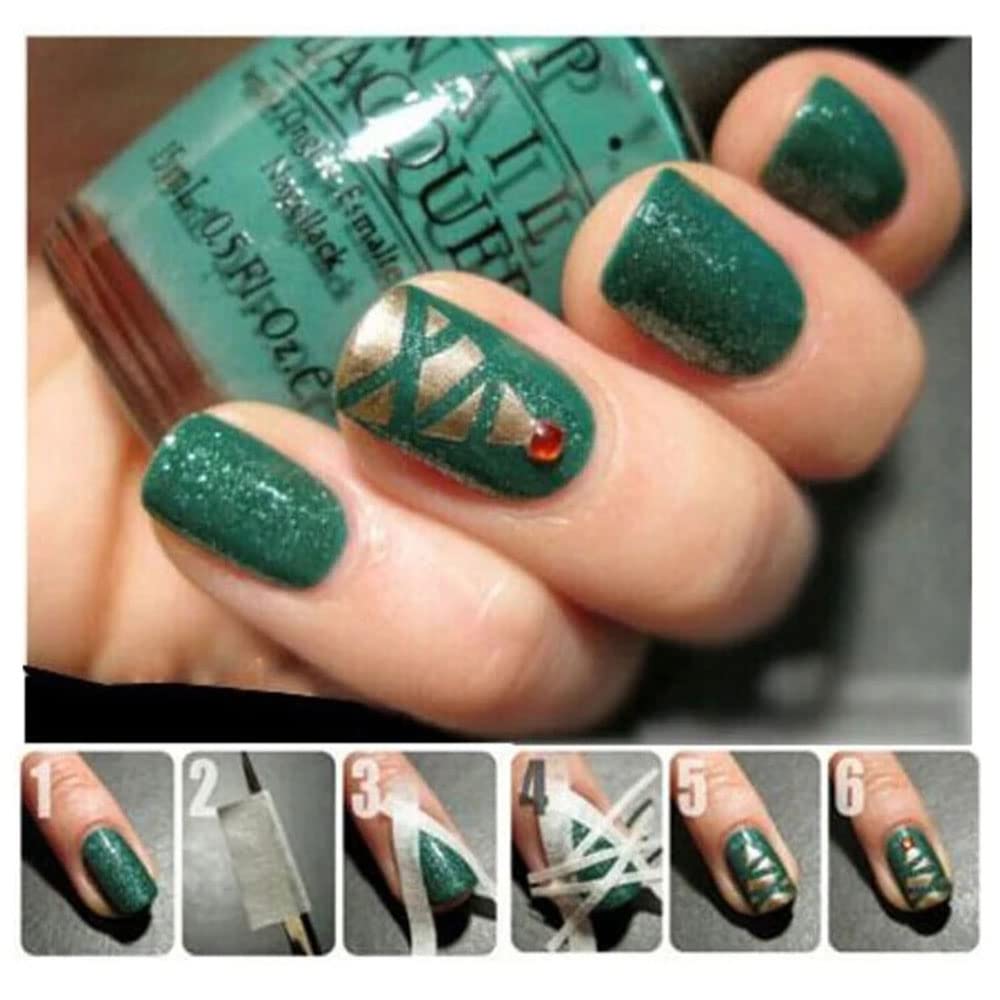 2pcs Nail Art Striping Tapes 0.5cm+1.2cm for DIY Nail Design - Salon & Home Use